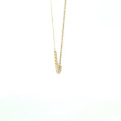 14K Yellow Gold 1ctw Diamond Smile Necklace