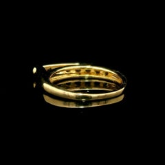 14k Yellow Gold 1ctw Round Vivid Yellow Sapphire Abstract Geometric Band Ring