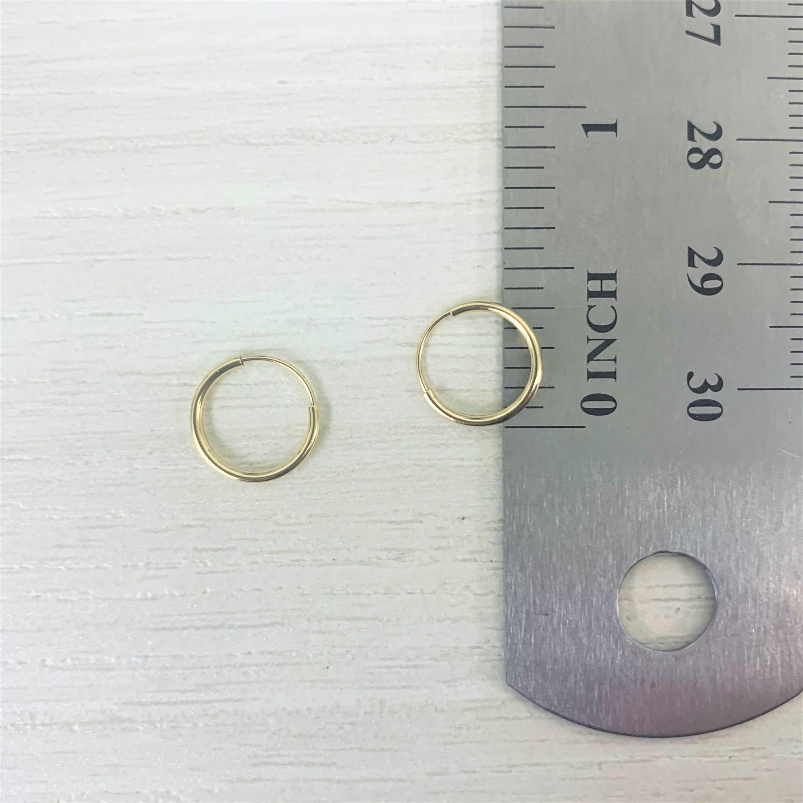 14 Karat Gelbgold Endlose Creolen für Sie (Zeitgenössisch)