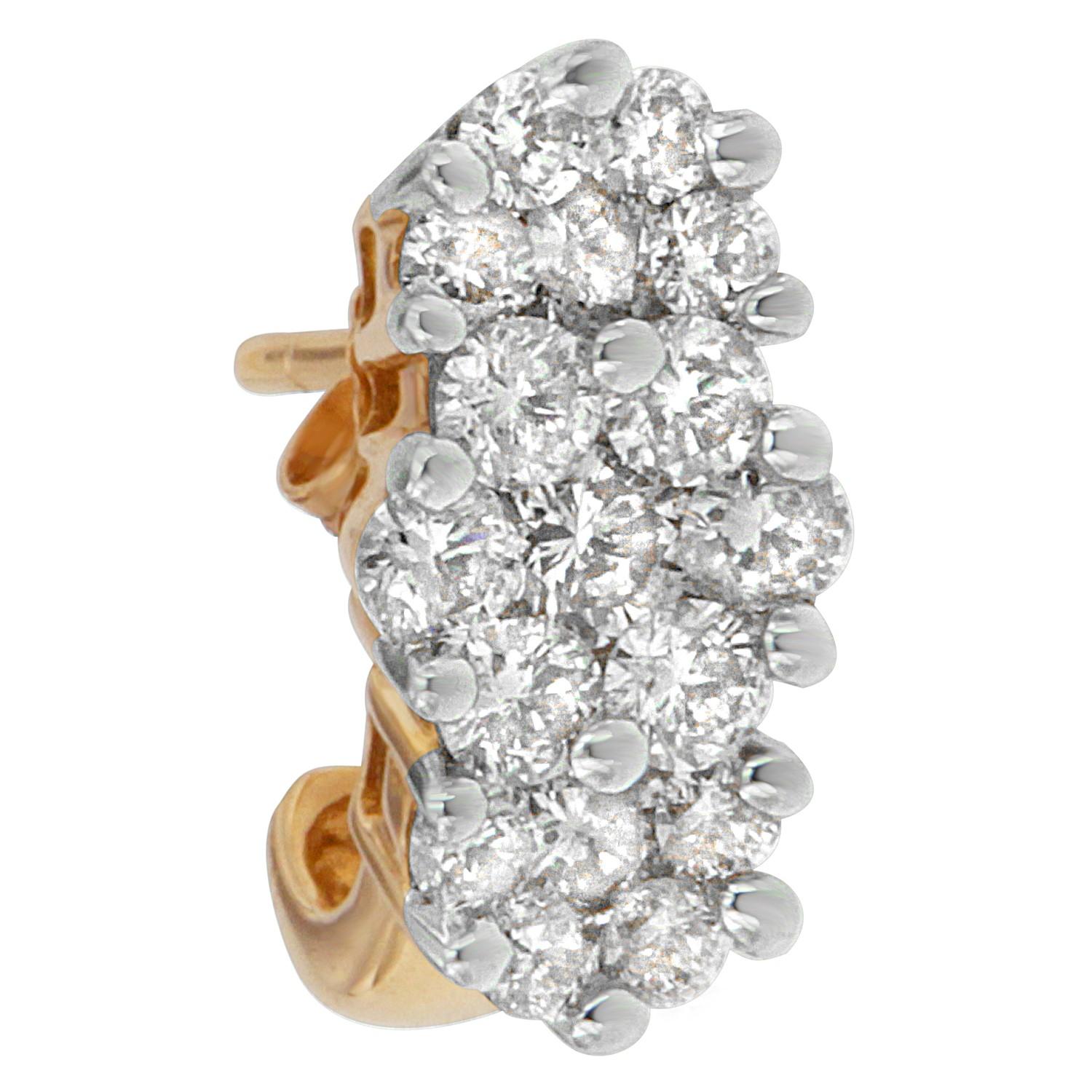 Wow is the only way to describe this eye-catching pair of earrings! A dazzling array of 2 carats of diamond all set in 14k yellow gold, creating the ultimate expression of style and elegance.

'Video Available Upon Request.'

Product Features: