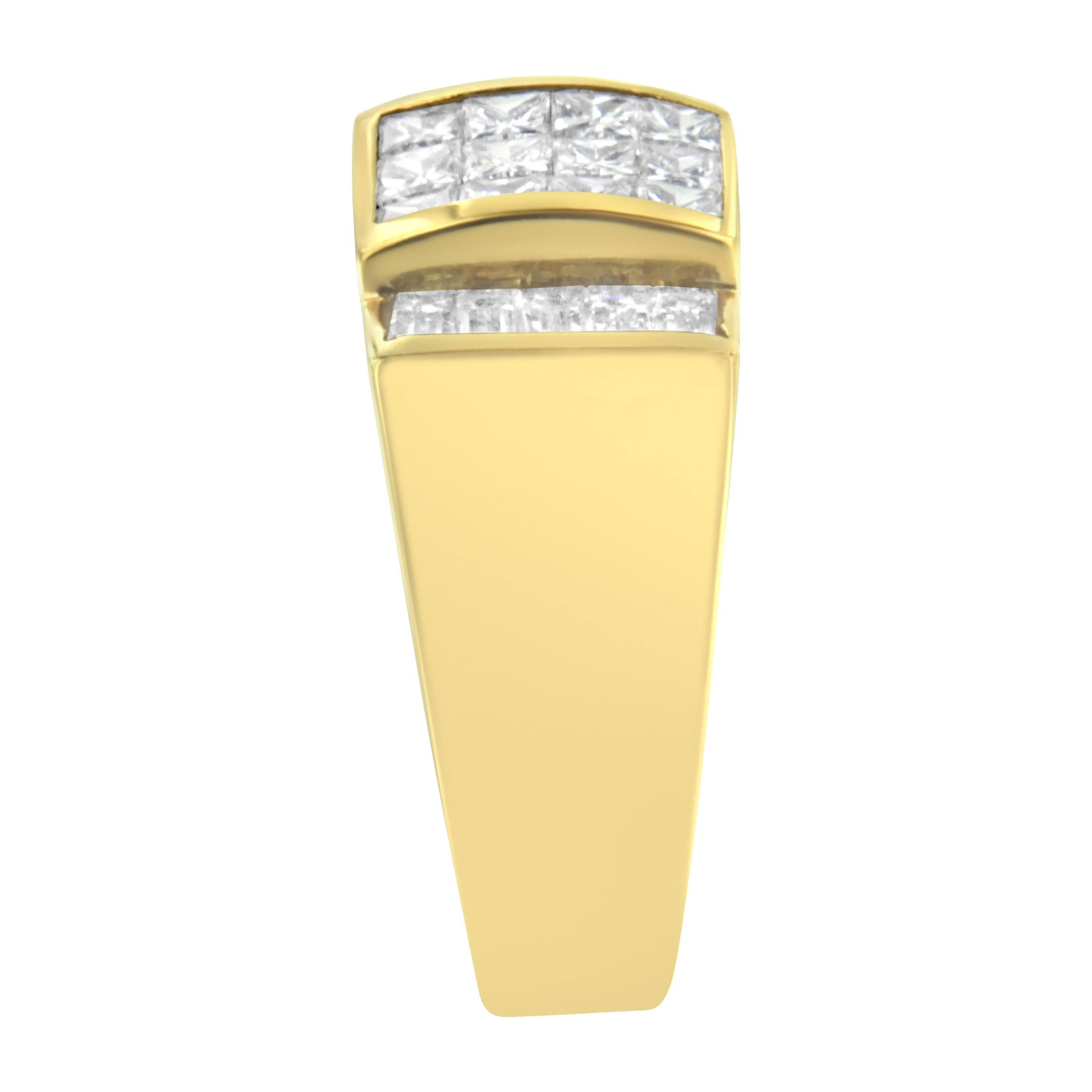 14k Yellow Gold 2 1/5 Carat Diamond Ring In New Condition In New York, NY