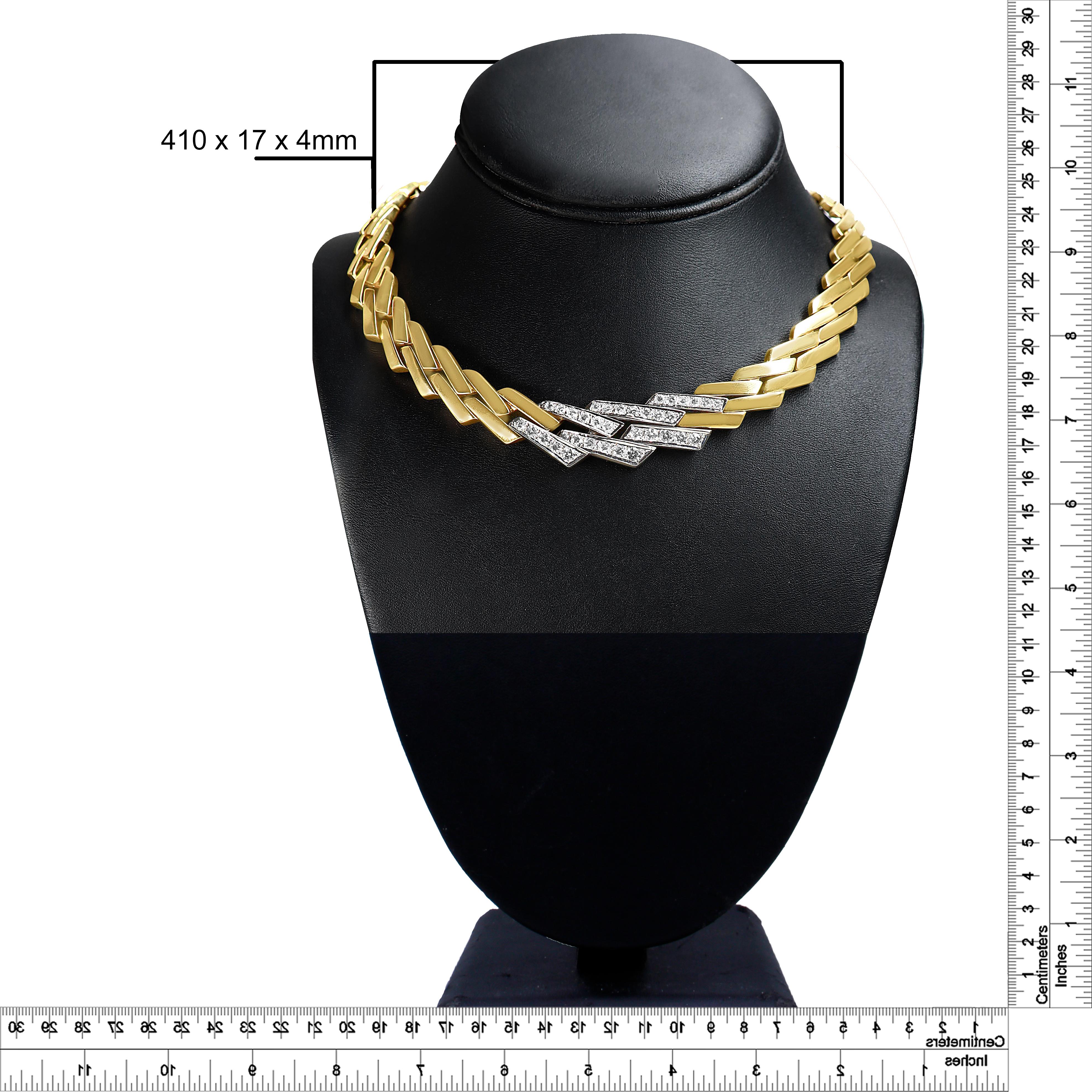 14K Gelbgold 2 3/4 Karat Pave Diamant Miami Cuban Curb Link Kette Halskette Damen im Angebot