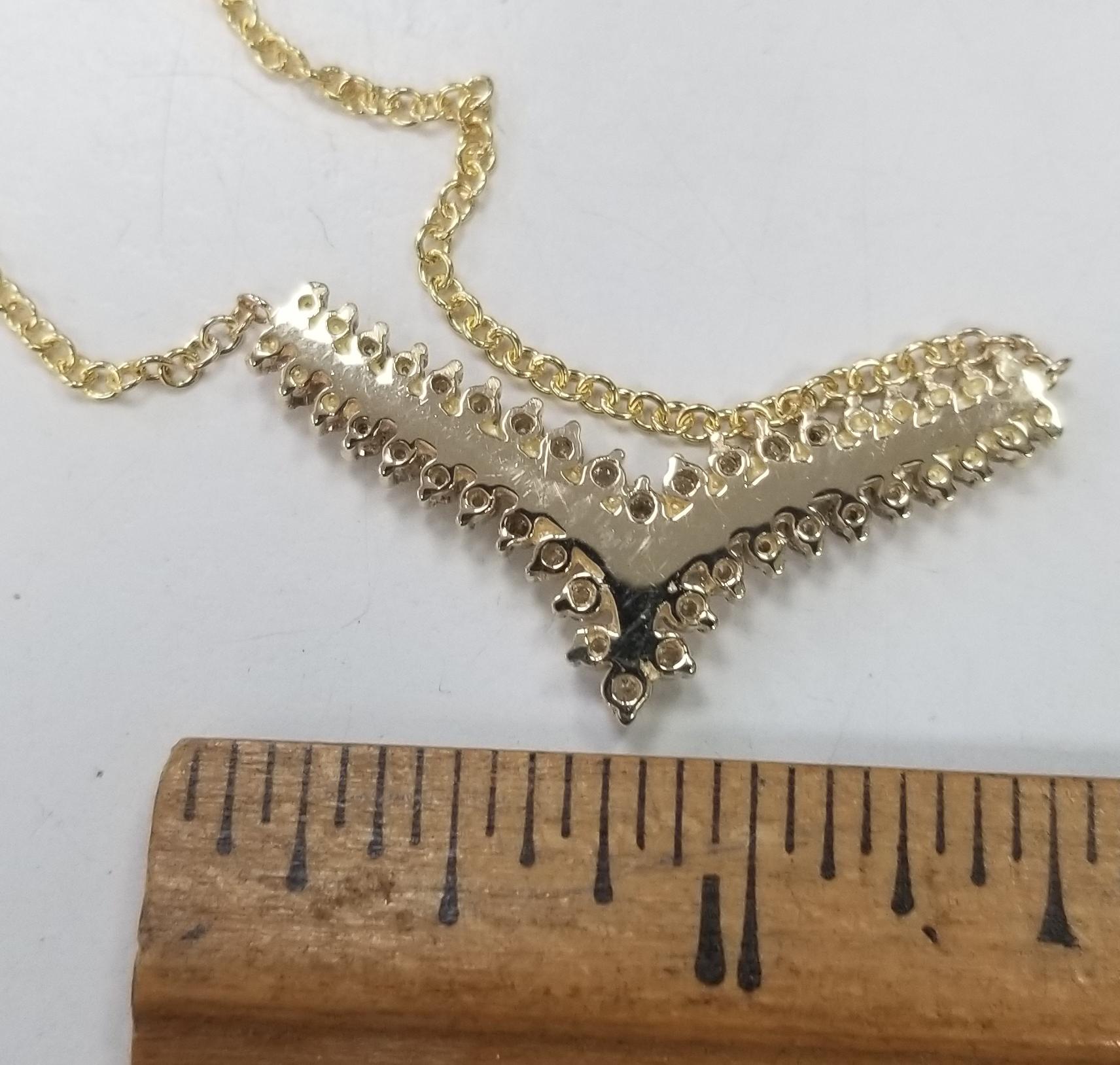 Contemporary 14k Yellow Gold 2 Row Channel and Prong Set Diamond Necklace with 1.25cts For Sale