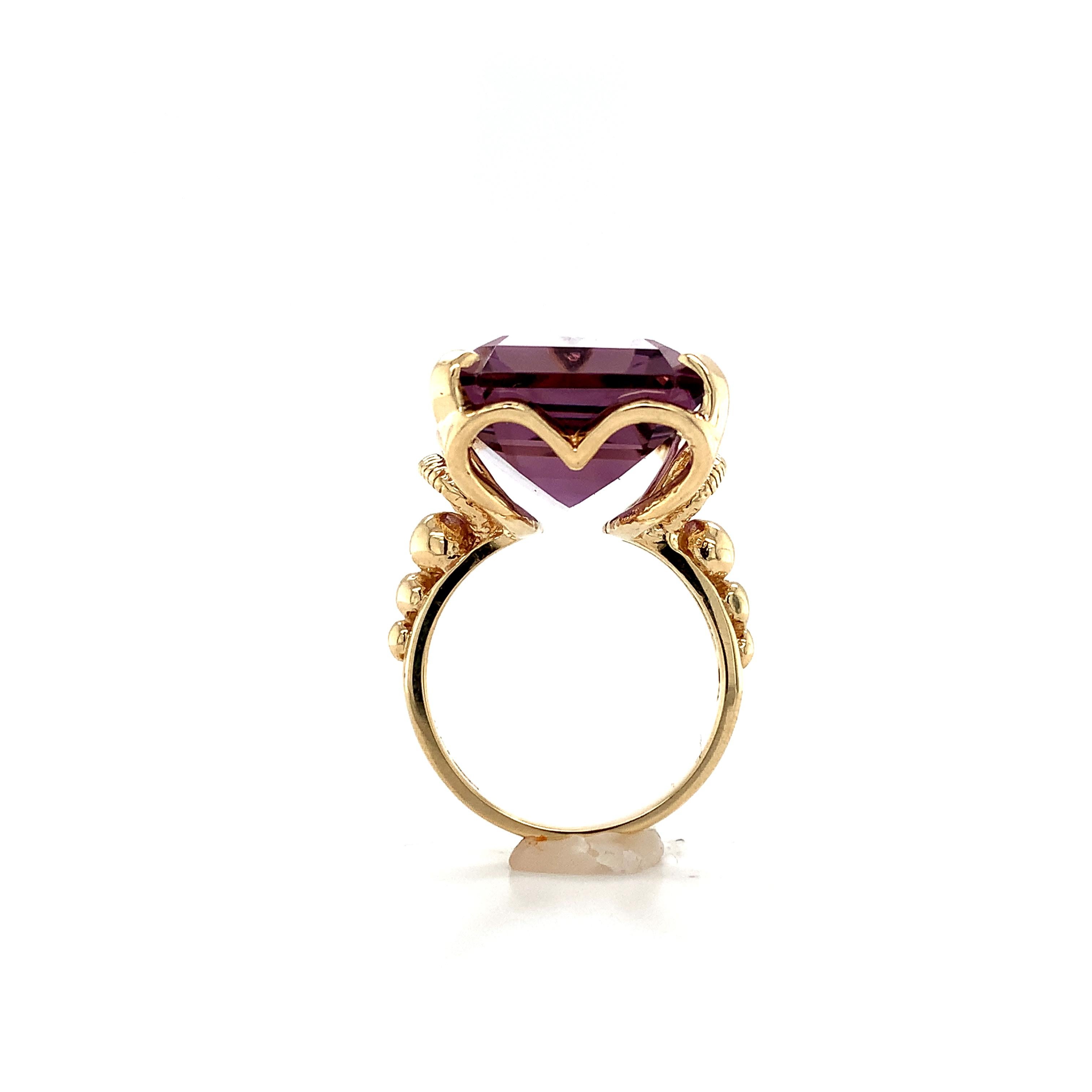 14 Karat Gelbgold 20 Karat Ametrine Ring (Moderne)