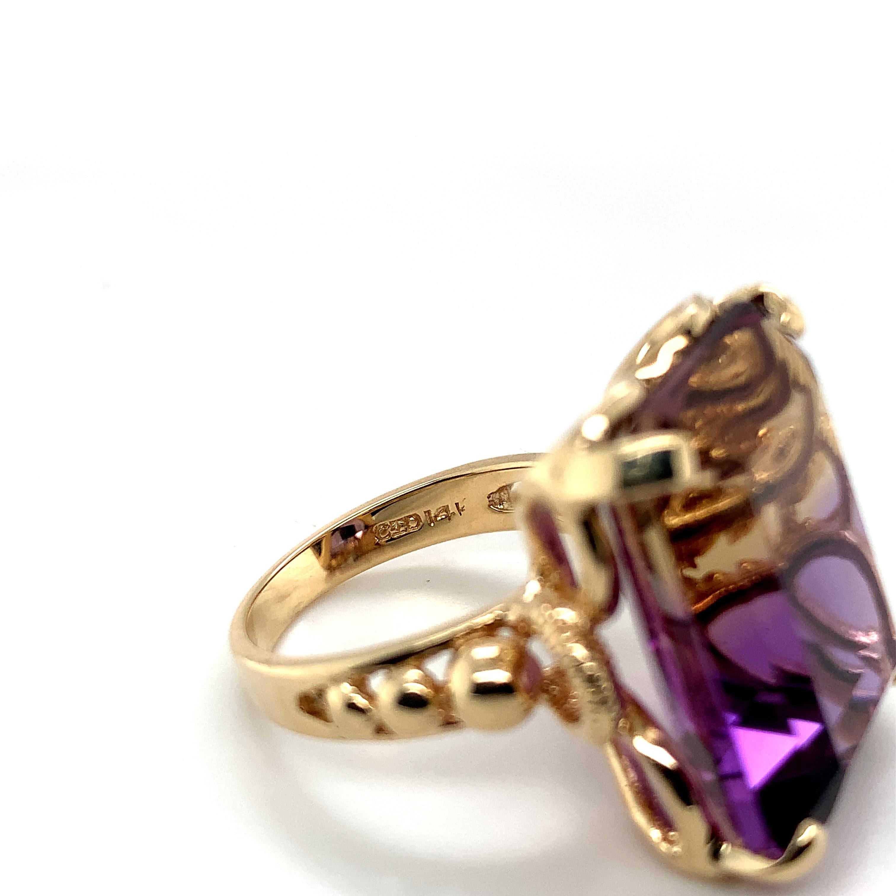 14 Karat Gelbgold 20 Karat Ametrine Ring 2