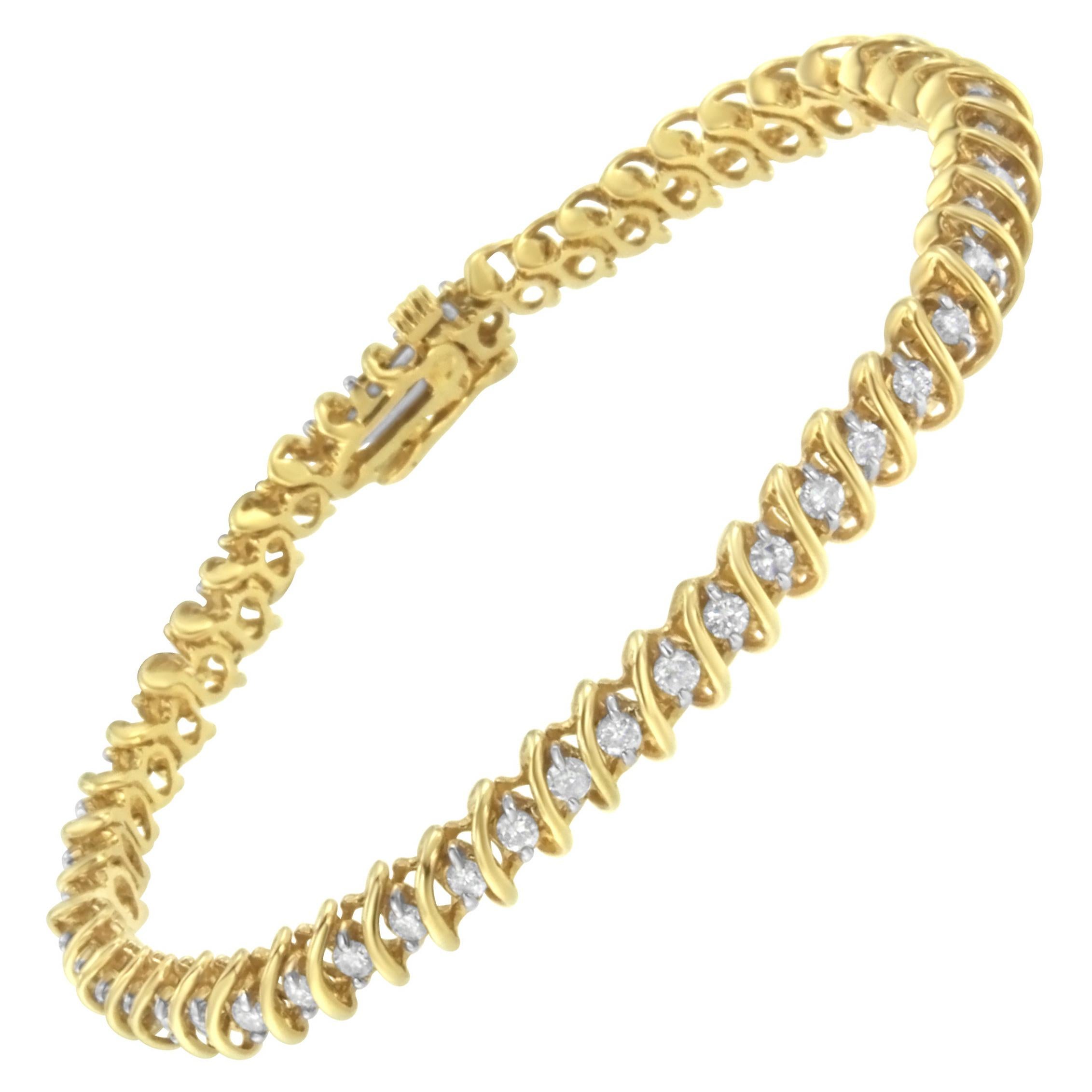 2 carat tennis bracelet yellow gold online