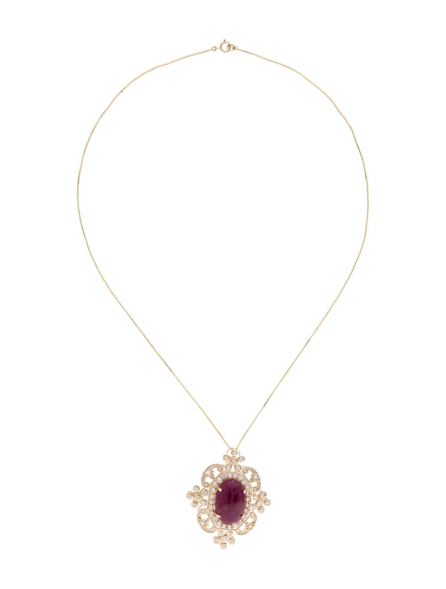 Artiste Or jaune 14 carats, rubis ovale 20,09 carats, saphir incolore 1,68 carat et diamant 0,22 carat en vente