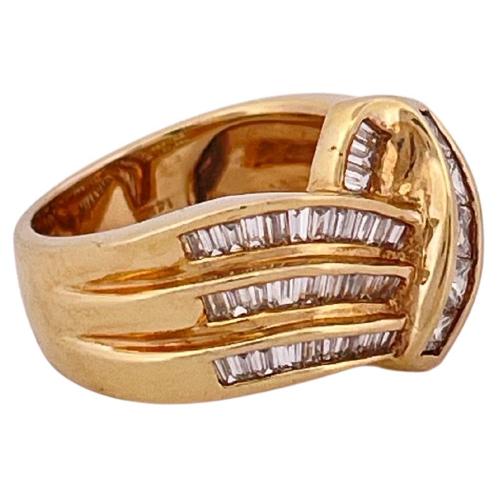 Bague en or jaune 14k avec un diamant de 2.00ctw Unisexe en vente