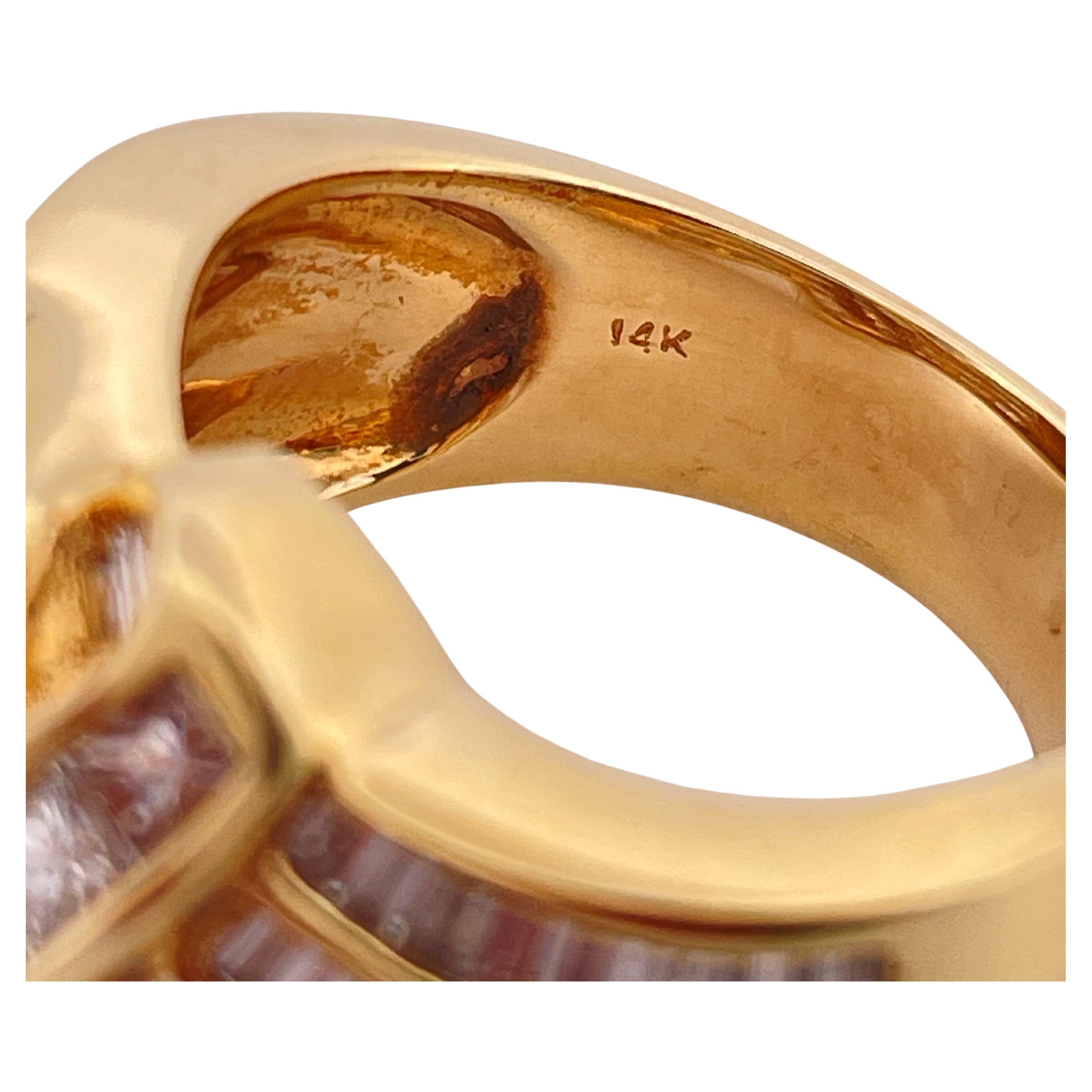 Bague en or jaune 14k avec un diamant de 2.00ctw en vente 3
