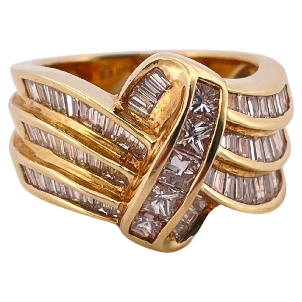 Bague en or jaune 14k avec un diamant de 2.00ctw en vente