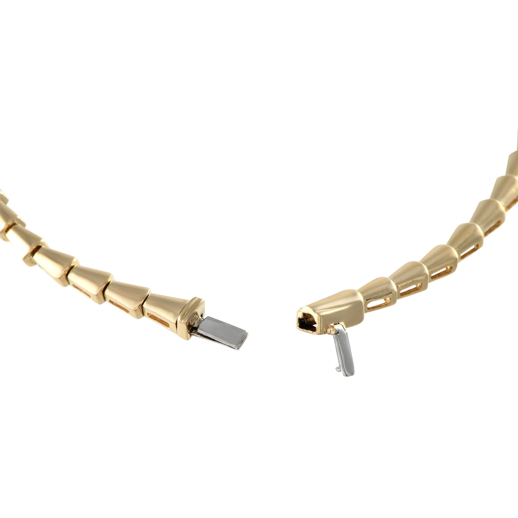 Round Cut 14K Yellow Gold 2.01ct Diamond Necklace For Sale