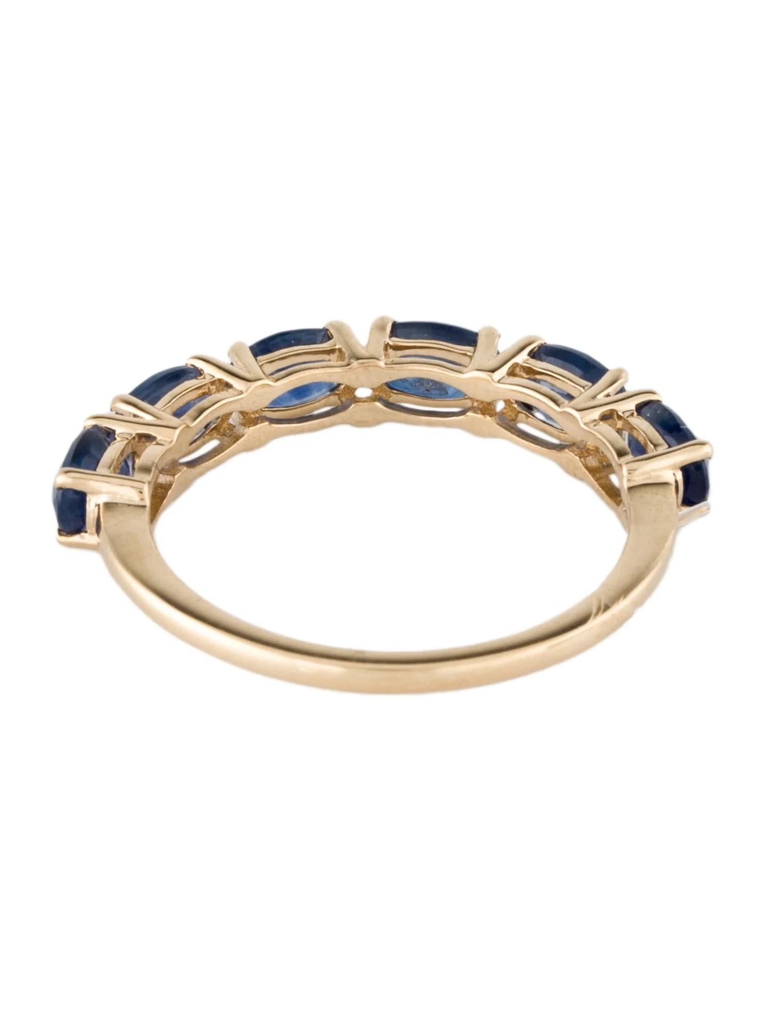 Taille ovale Bague jonc en or jaune 14 carats avec saphir ovale de 2,01 carats, taille 6,5 en vente