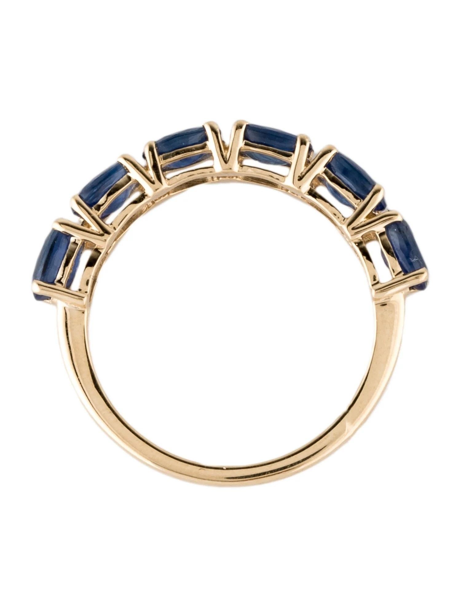 Bague jonc en or jaune 14 carats avec saphir ovale de 2,01 carats, taille 6,5 Neuf - En vente à Holtsville, NY