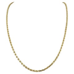 14k Yellow Gold 20.2g Solid Diamond Cut 3mm Rope Chain Necklace 24"