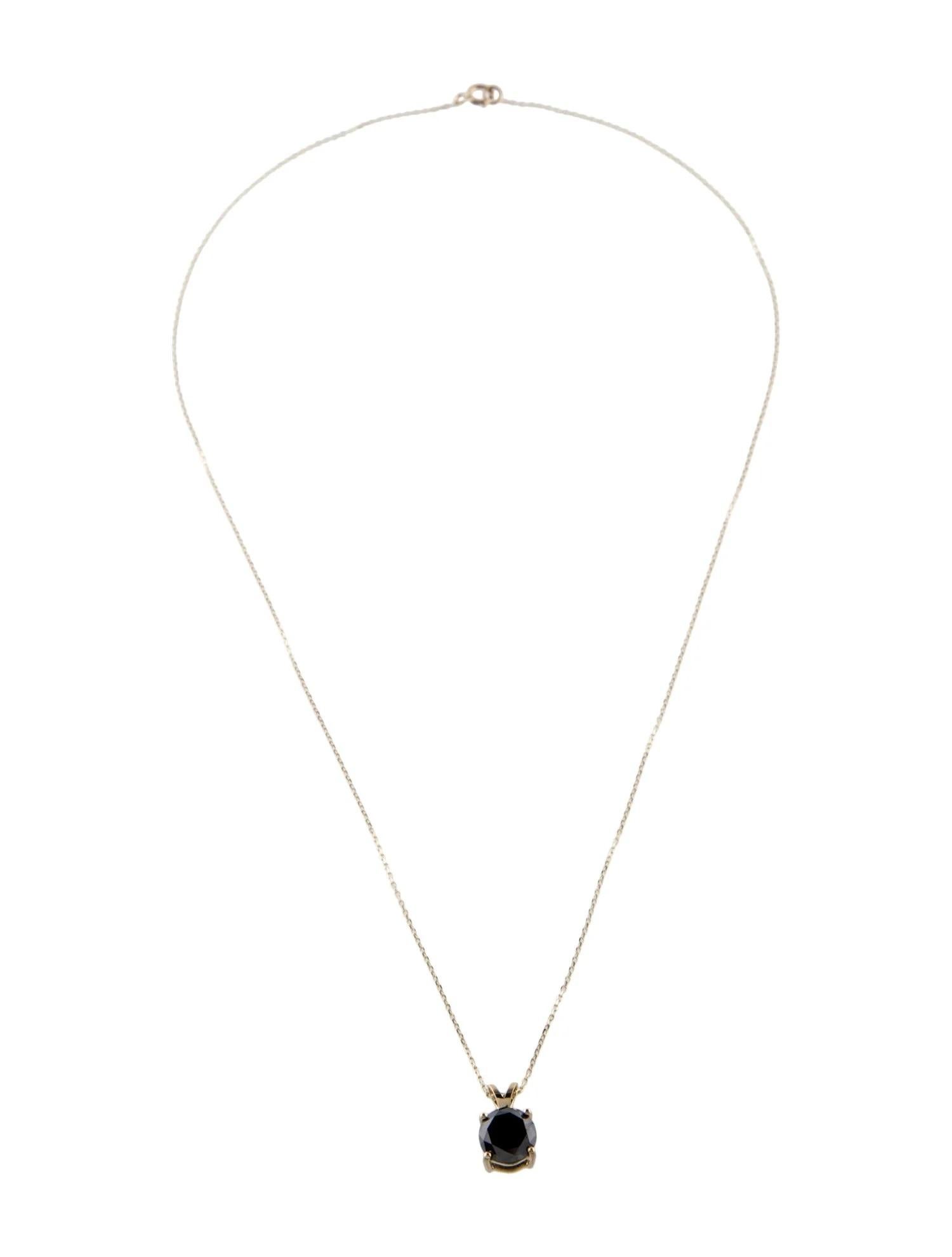 Artist 14K Yellow Gold 2.04ct Diamond Solitaire Pendant Necklace For Sale