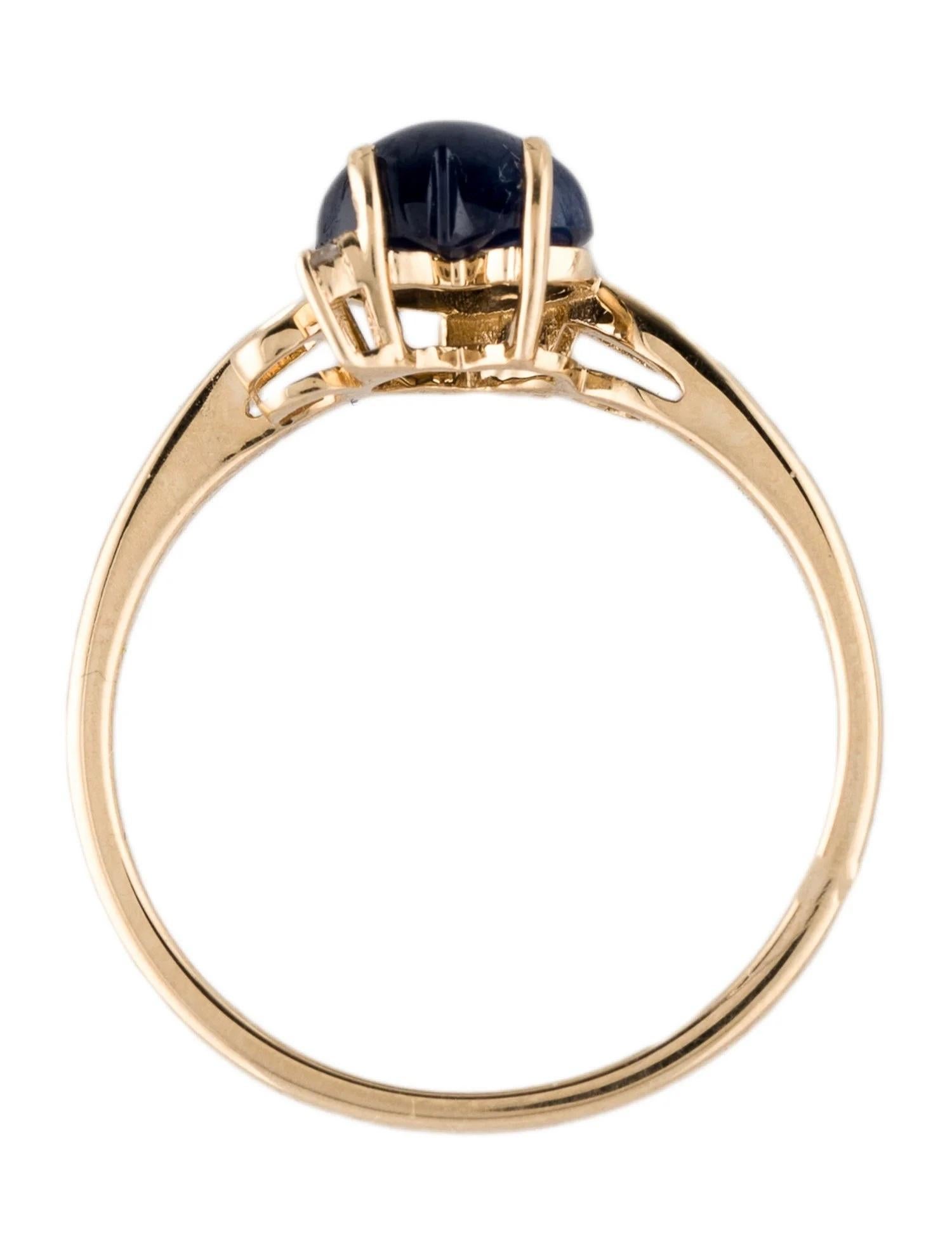 Bague cocktail en or jaune 14 carats avec saphir en forme de cœur de 2,05 carats et diamants, taille 8 Neuf - En vente à Holtsville, NY