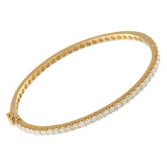 14K Yellow Gold 2.08ct Diamond Tennis Bangle Bracelet MF09-111325