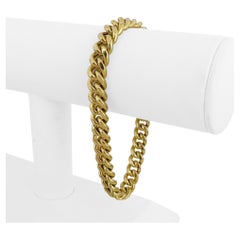 14k Gelbgold 20,9g Herren Hohl 8,5 mm Kubanisches Gliederarmband 8,5"