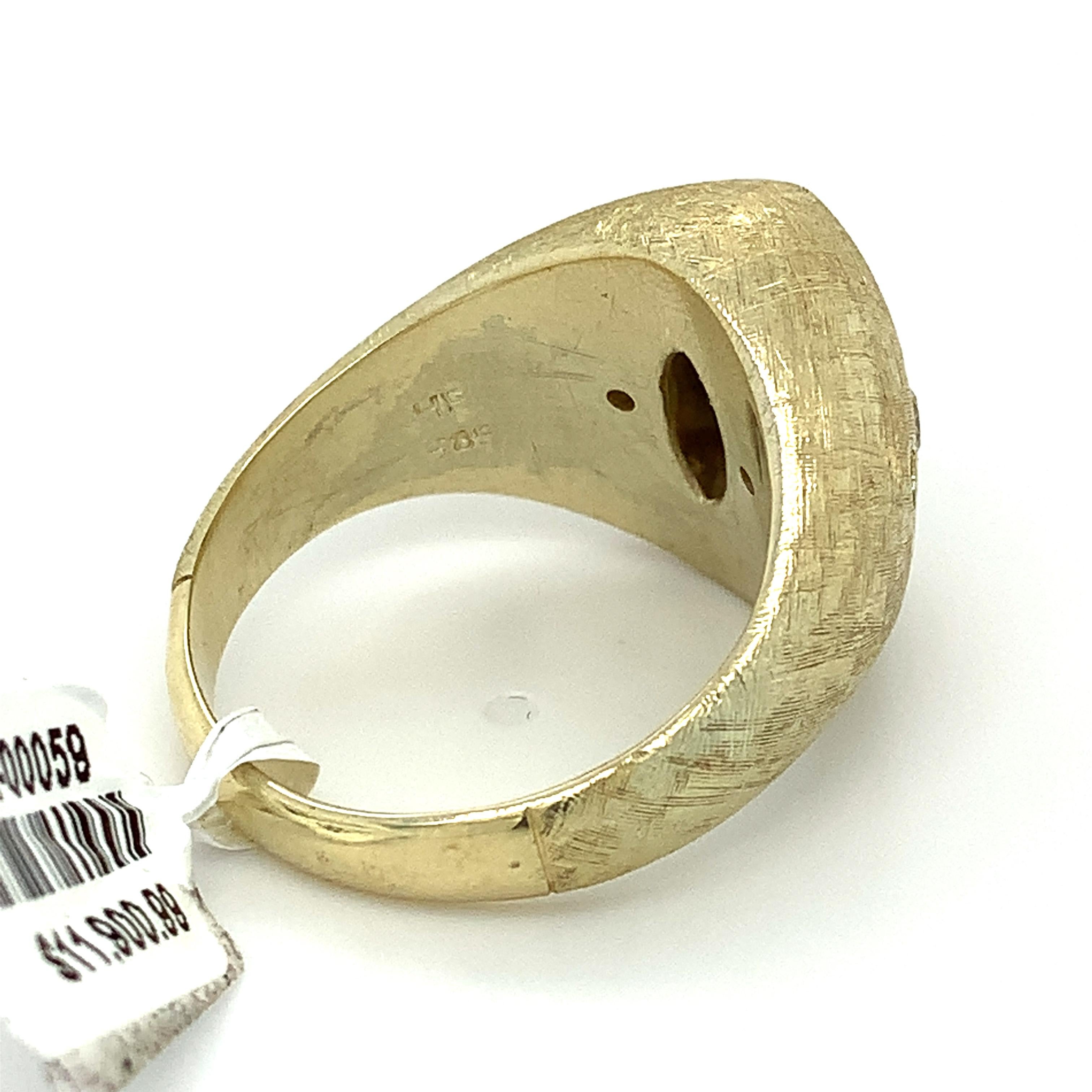 14k Yellow Gold 2.11CT Marquise Cut Diamond W/ Round Diamond Crosshatch Ring 1