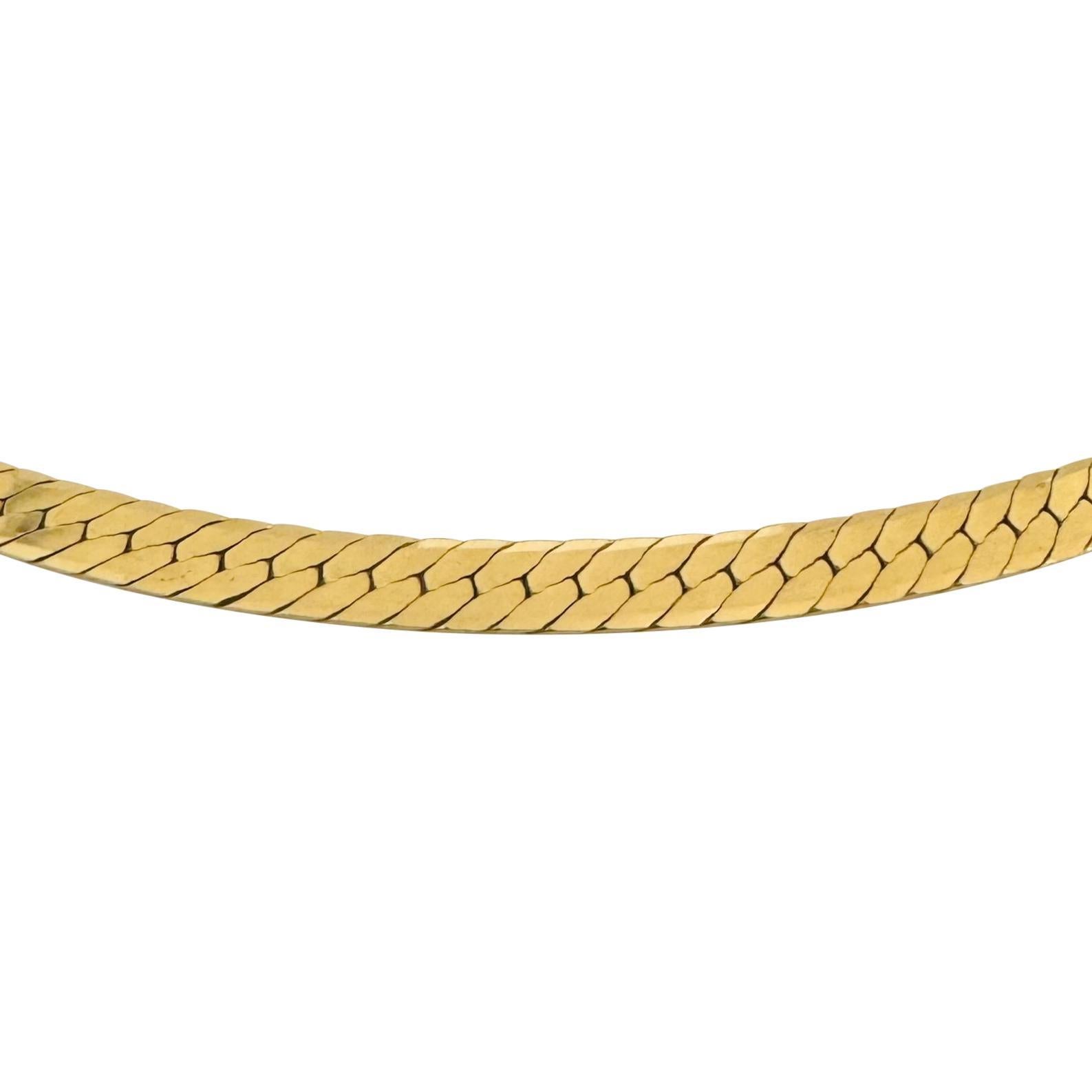 14k Gelbgold 21,2 g dick schwere 5,5 mm Fischglöckchen Gliederhalskette Italien 18