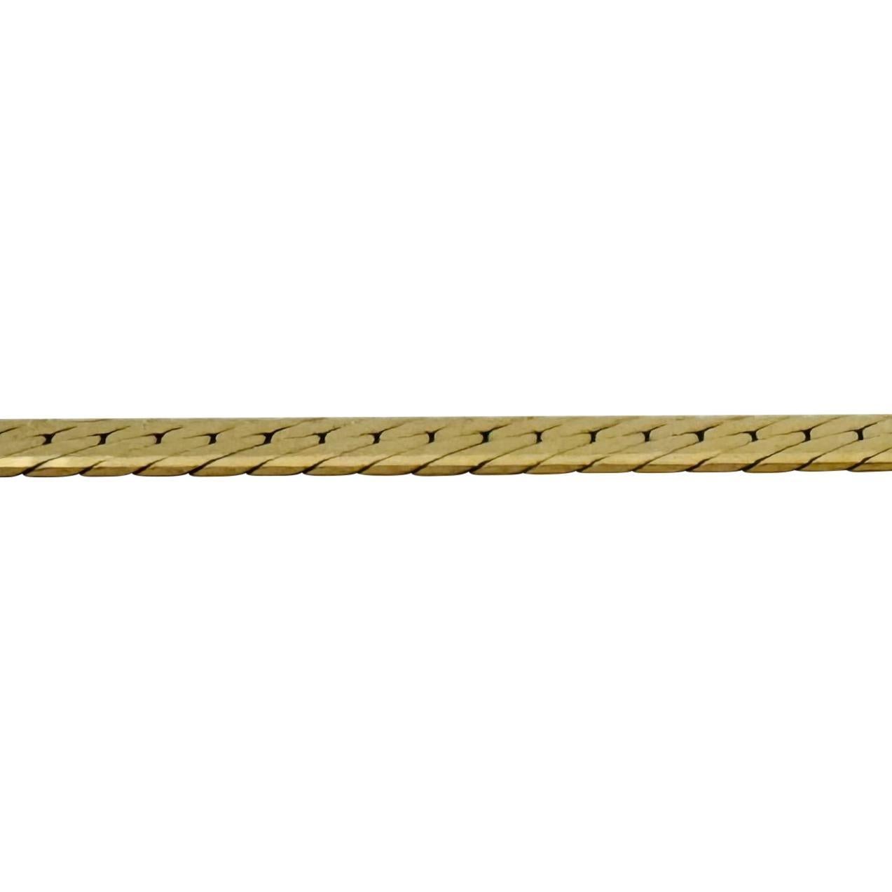 14k Gelbgold 21,2 g dick schwere 5,5 mm Fischglöckchen Gliederhalskette Italien 18