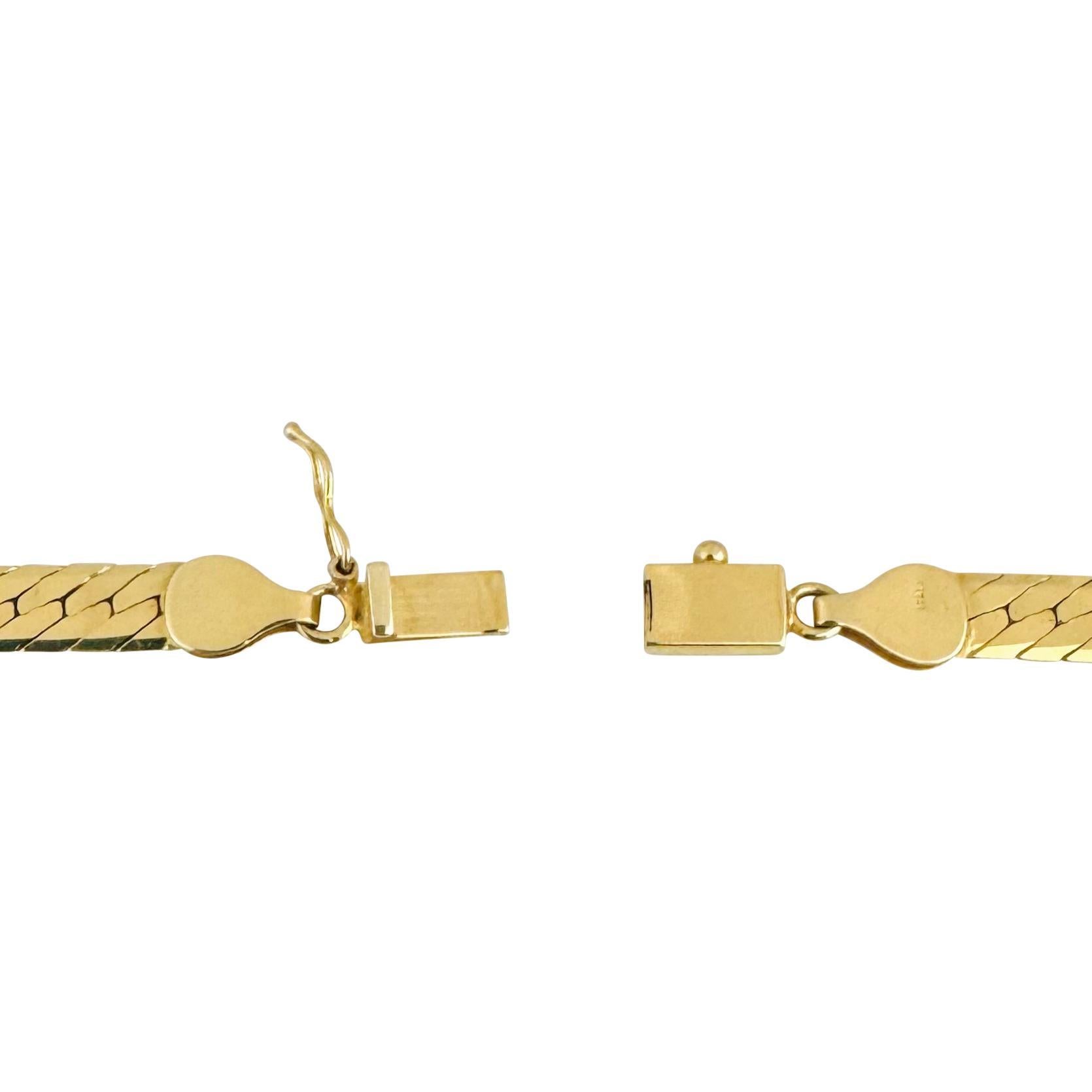 14k Gelbgold 21,2 g dick schwere 5,5 mm Fischglöckchen Gliederhalskette Italien 18