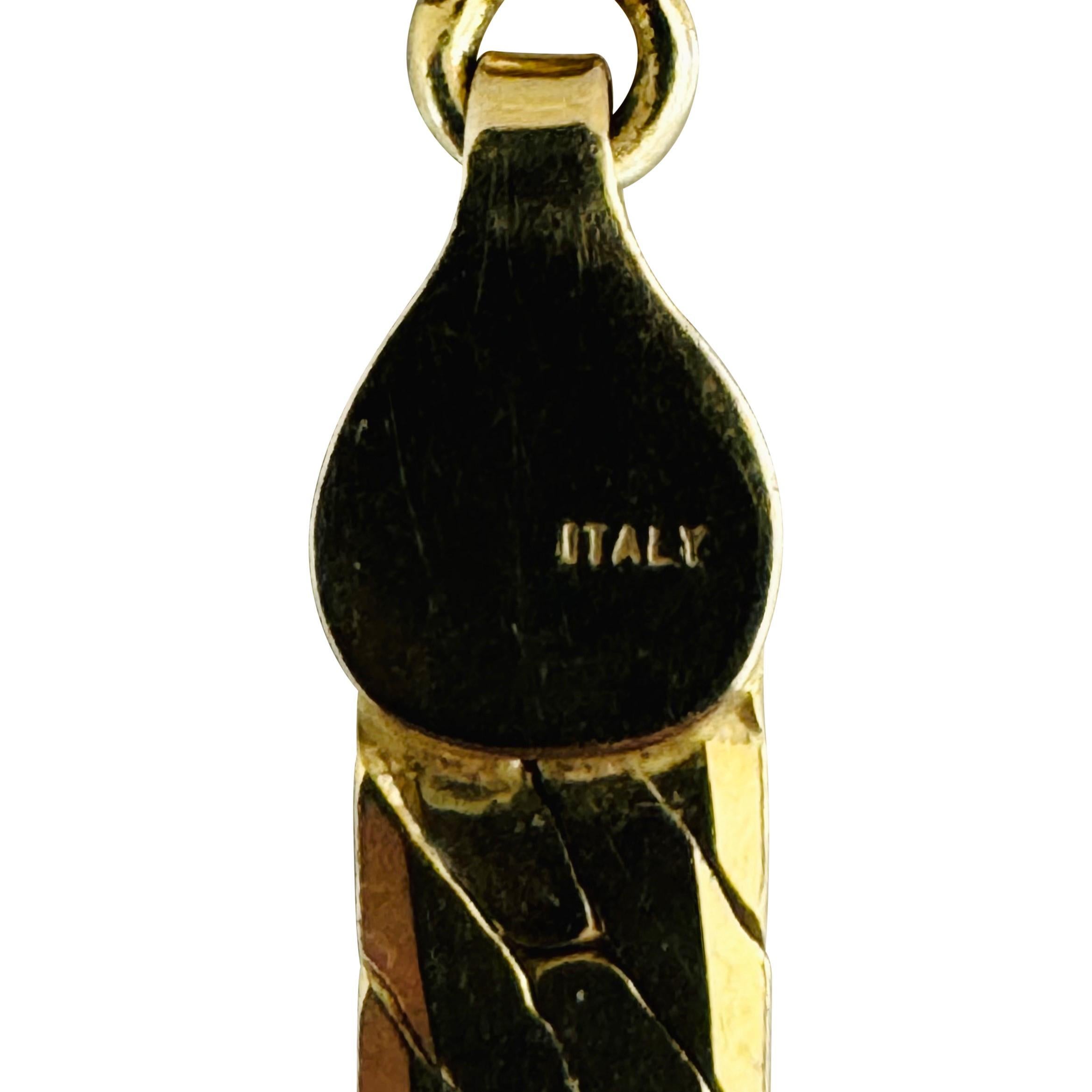 14k Gelbgold 21,2 g dick schwere 5,5 mm Fischglöckchen Gliederhalskette Italien 18