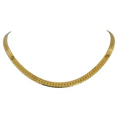 14k Gelbgold 21,2 g dick schwere 5,5 mm Fischglöckchen Gliederhalskette Italien 18"