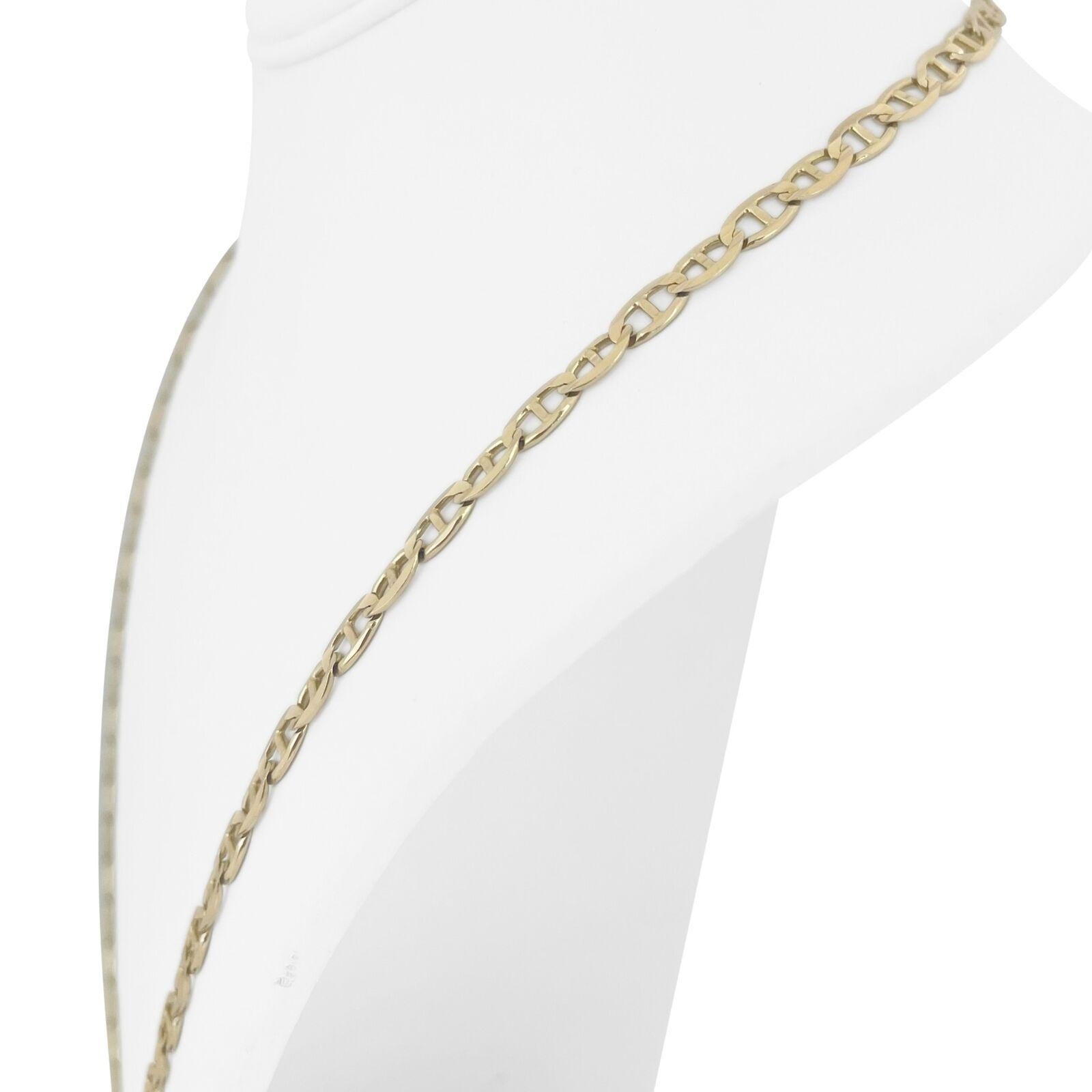 14k Gelbgold 21,4g Semi Solid 5mm Mariner Gucci Link Kette Halskette 25