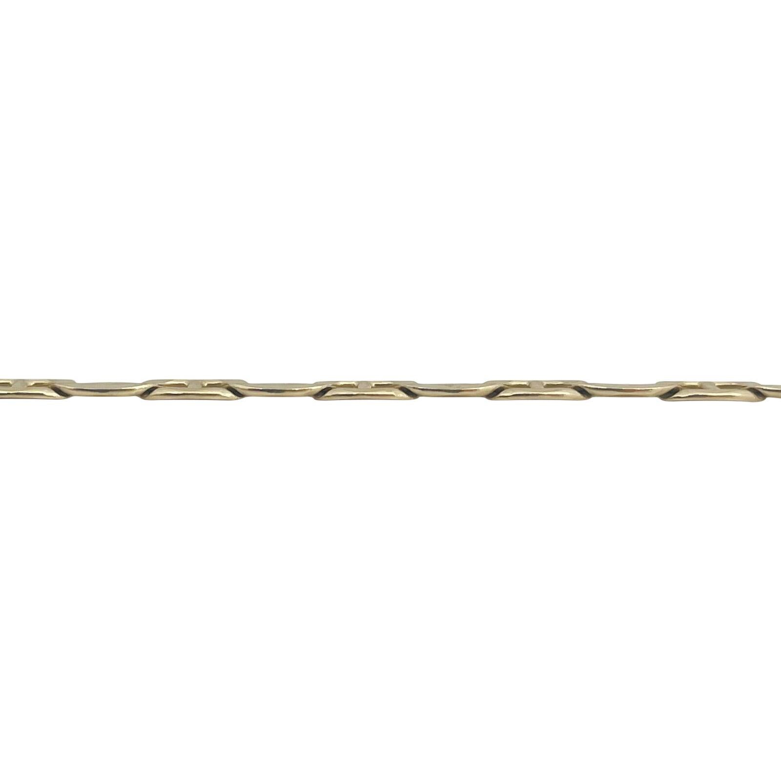 14k Gelbgold 21,4g Halb massive 5mm Mariner Gucci Gliederkette Halskette für Damen oder Herren