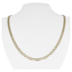 14k Yellow Gold 21.4g Semi Solid 5mm Mariner Gucci Link Chain Necklace