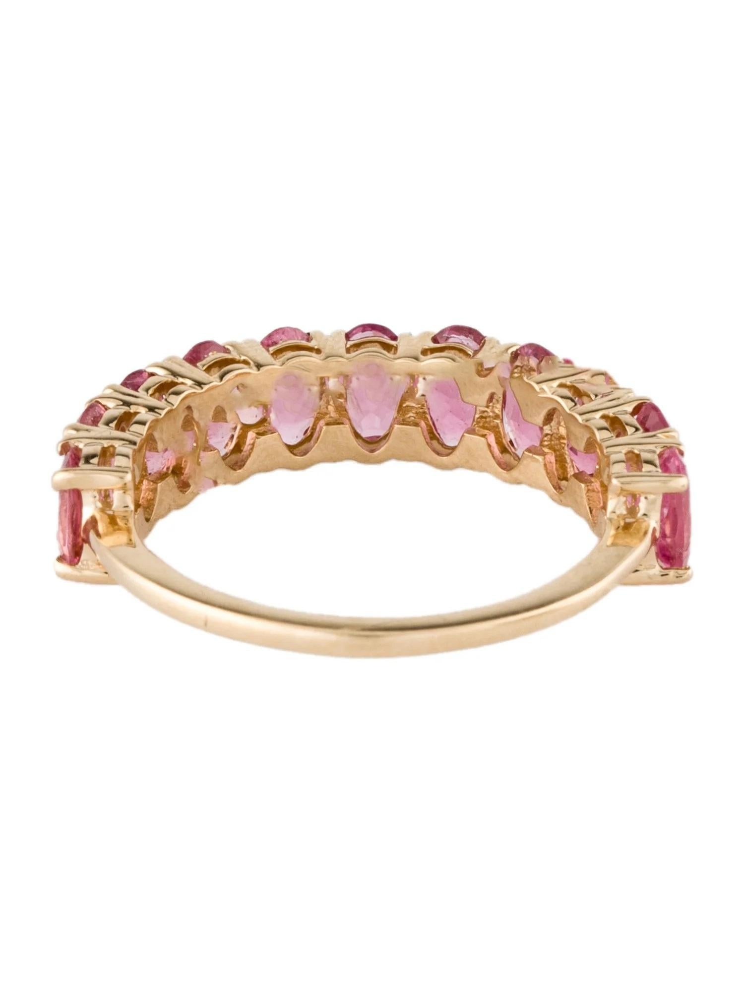 Anillo de oro amarillo de 14 quilates con turmalina rosa de 2,19 quilates, talla 6,5 Corte oval en venta