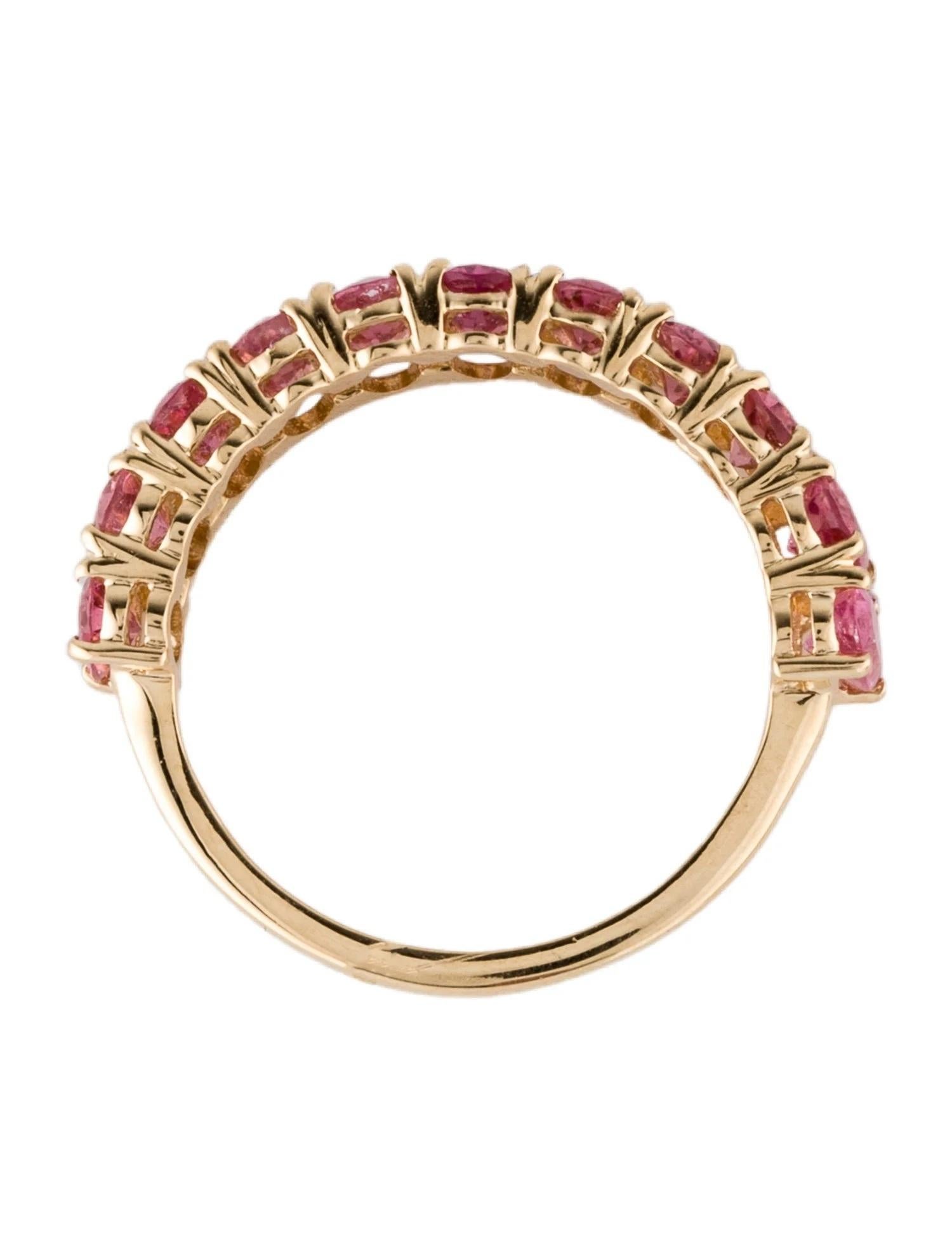 Anillo de oro amarillo de 14 quilates con turmalina rosa de 2,19 quilates, talla 6,5 en Nuevo estado para la venta en Holtsville, NY