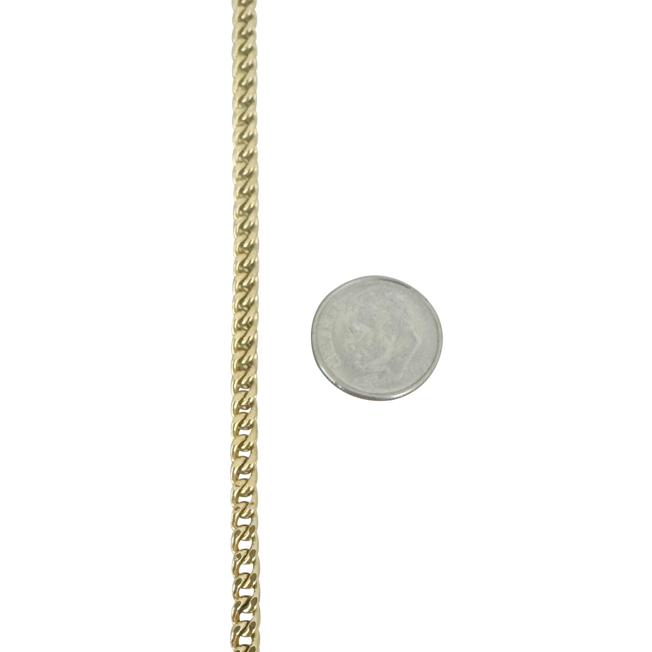 14k Gelbgold 21g Quadratisch 4mm Franco Gliederkette Halskette 24