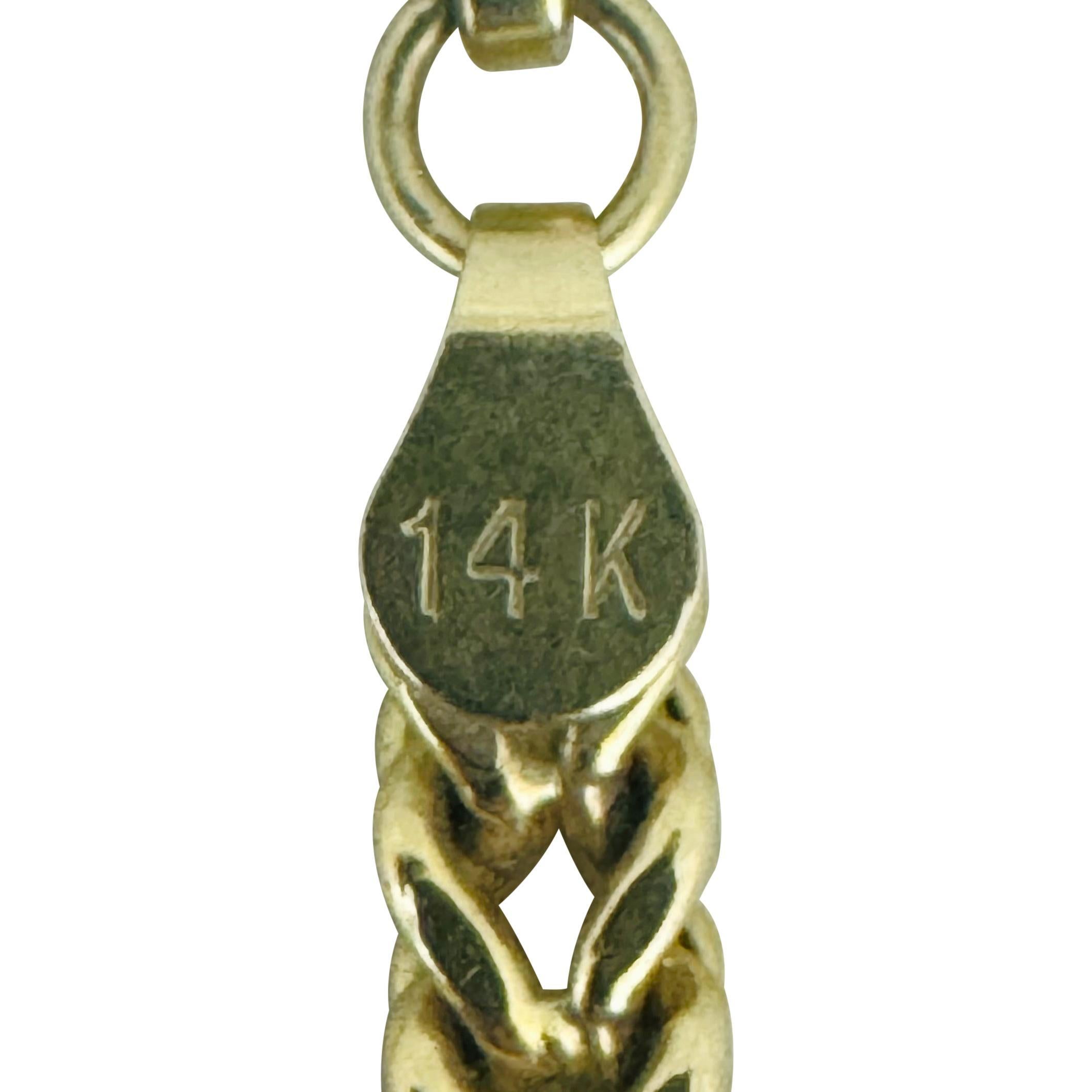 14k Gelbgold 21g Quadratisch 4mm Franco Gliederkette Halskette 24