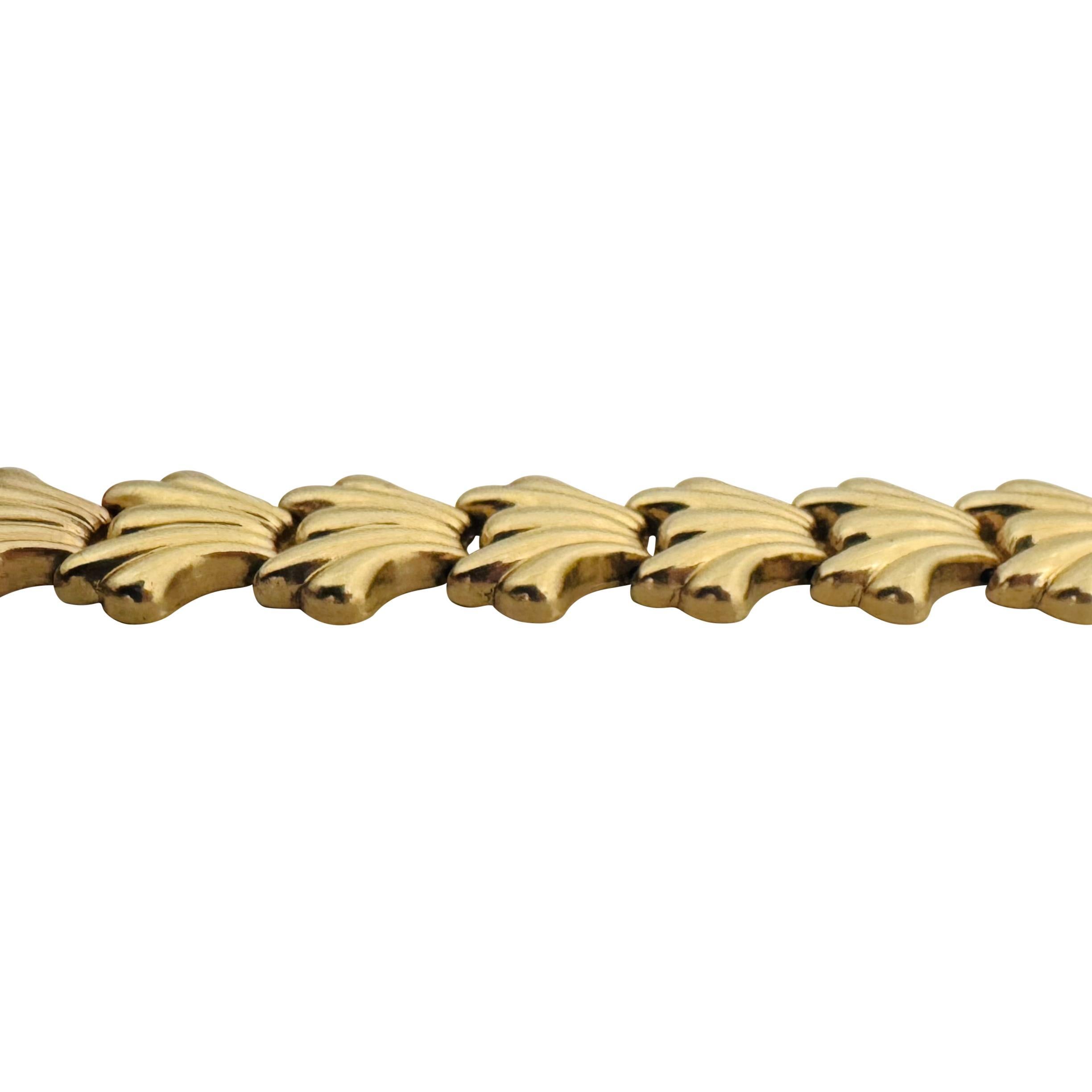 Women's 14k Yellow Gold 21g Vintage Ladies 15mm Fancy Link Bracelet 7.5