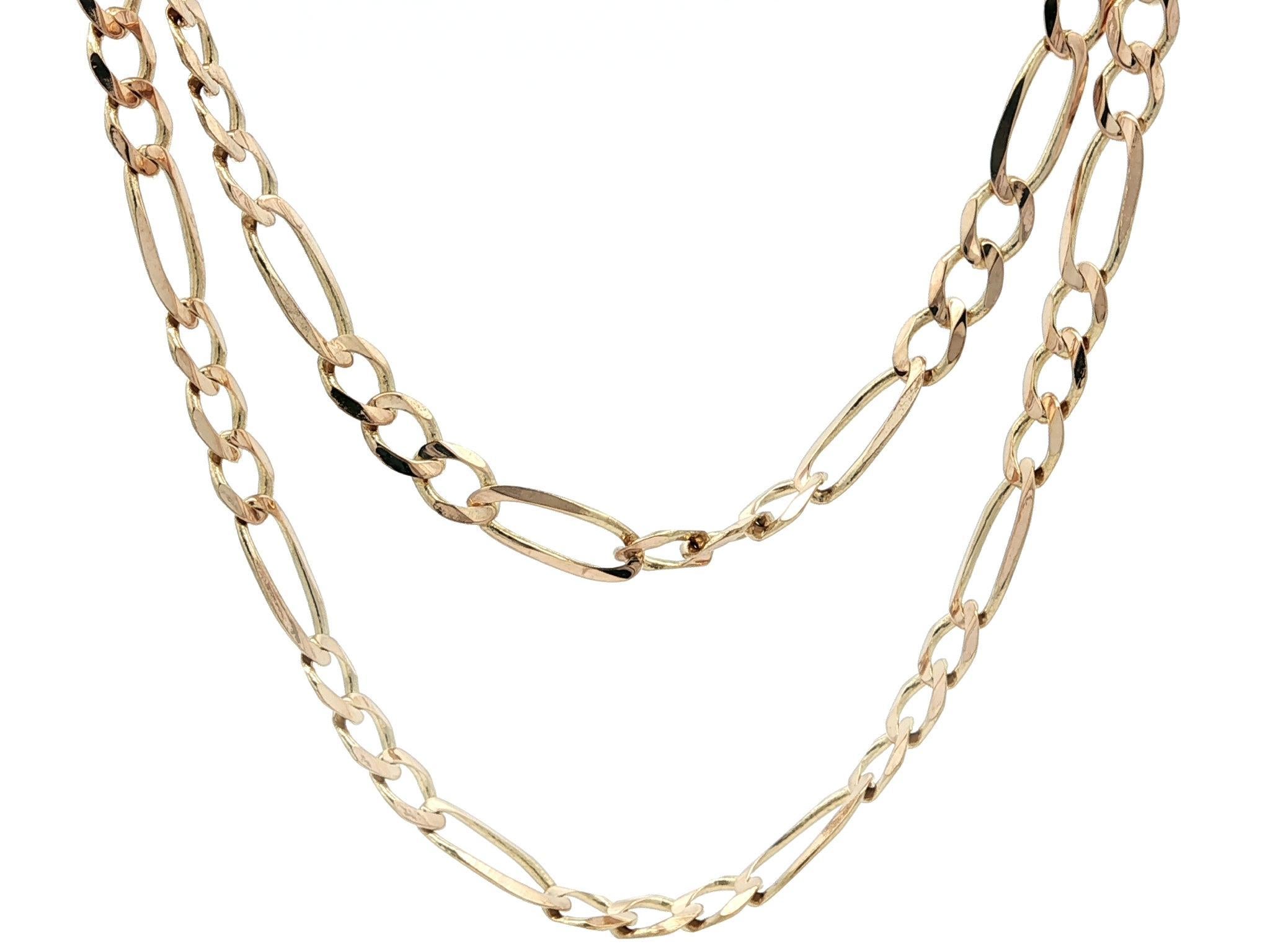 Collana con catena a maglie da 3,8 mm in oro giallo 14k da 22