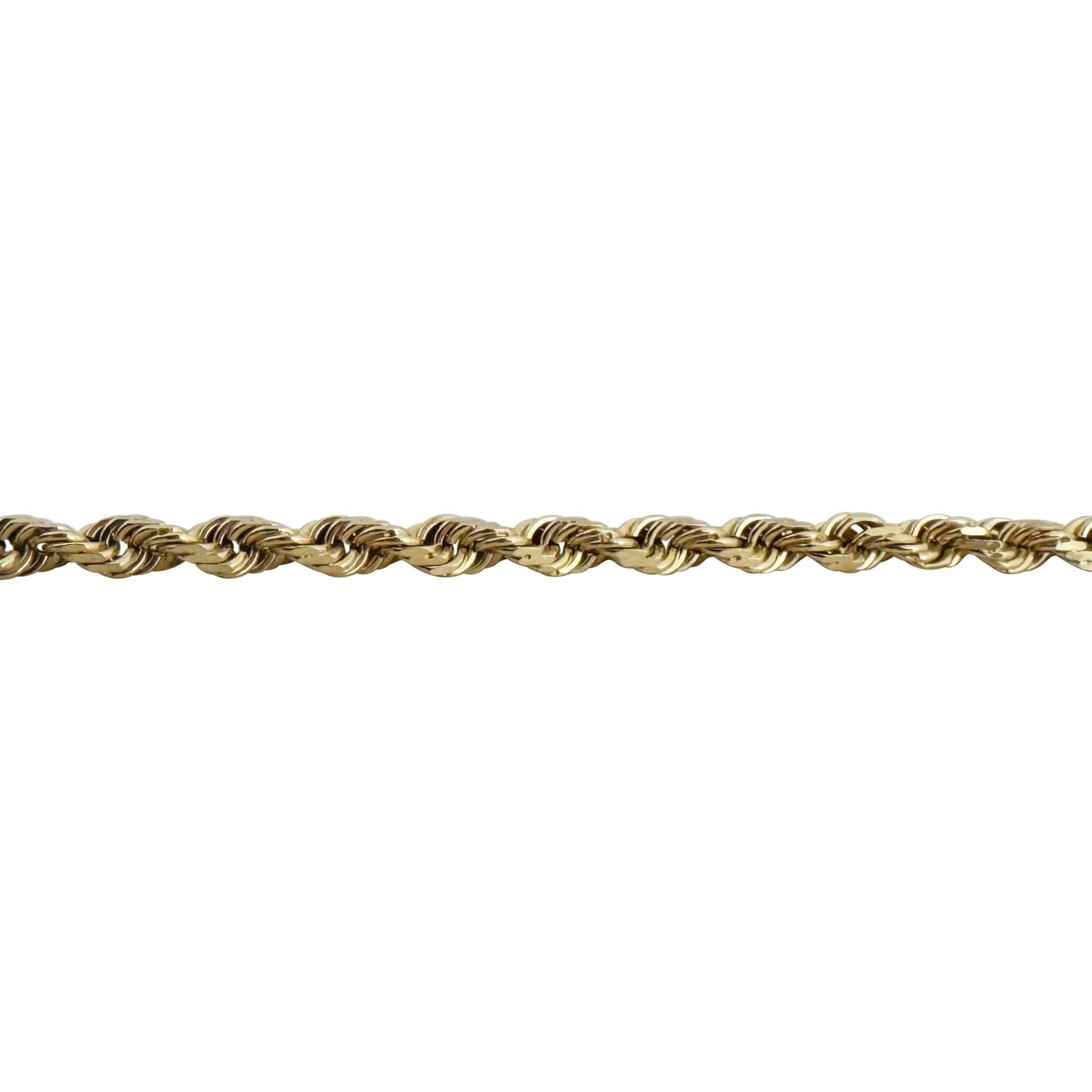 14k Gelbgold 22,3g Massivdiamantschliff 3mm Seilkette Halskette 24