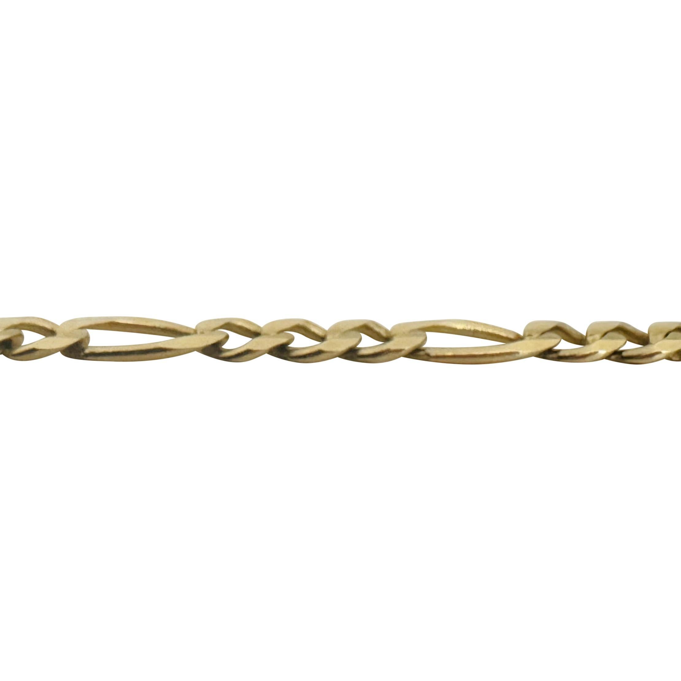 14k Gelbgold 22,5g massive Damen 6mm Figaro Gliederkette Halskette 18