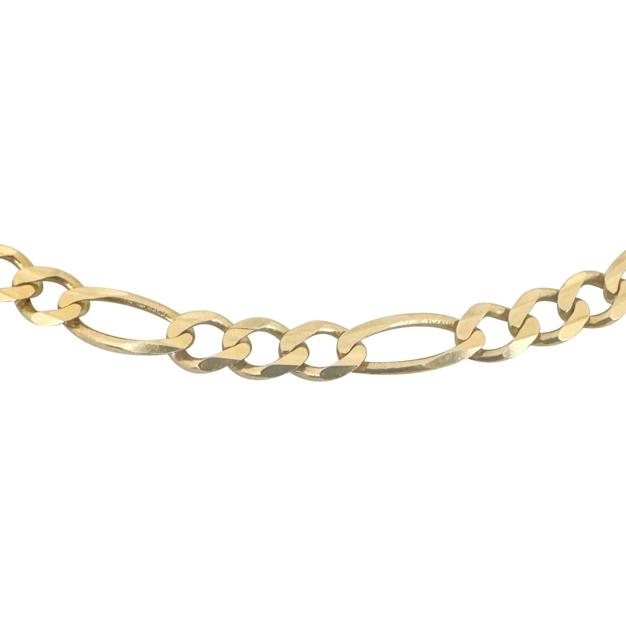 14k Gelbgold 22,5g massive Damen 6mm Figaro Gliederkette Halskette 18