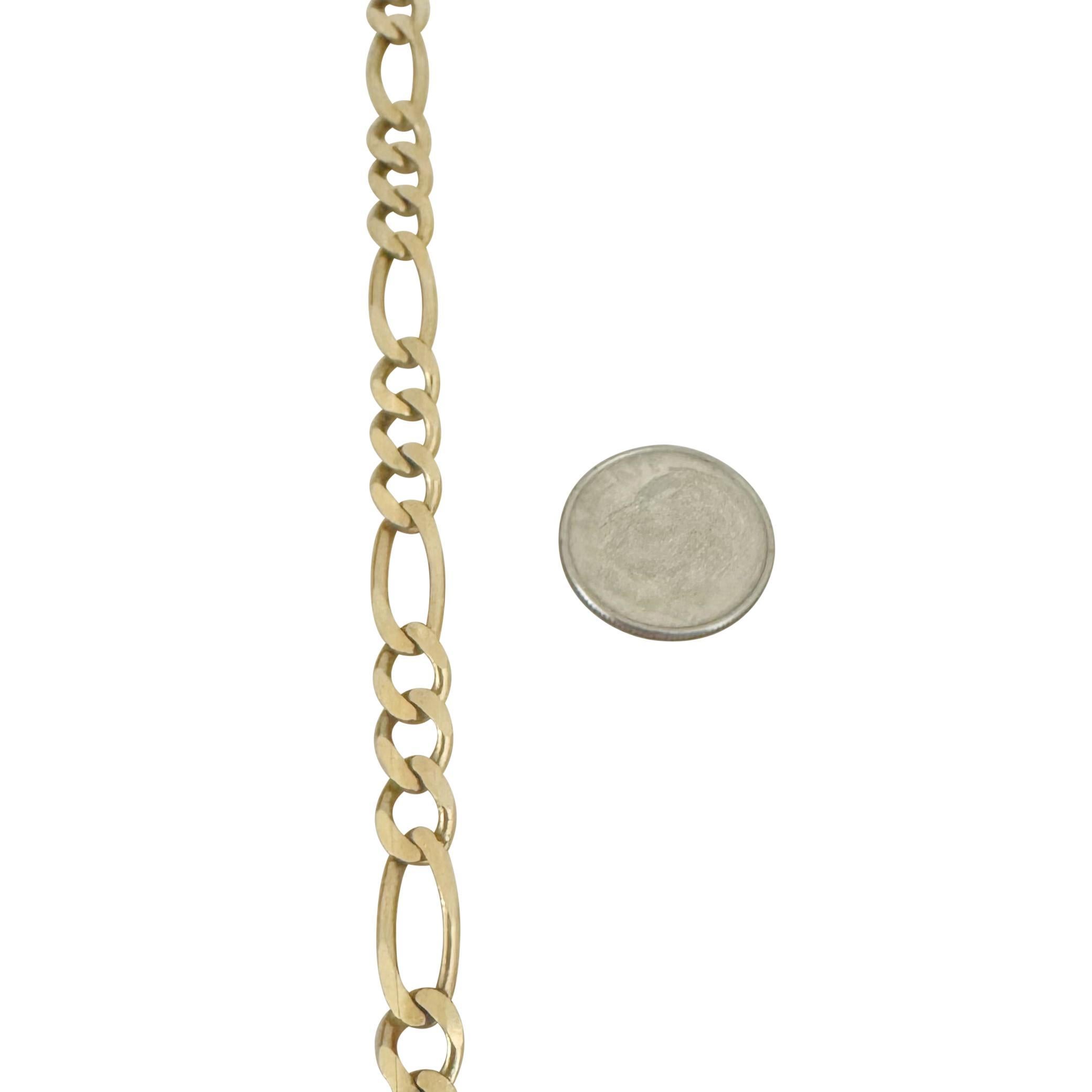 14k Gelbgold 22,5g massive Damen 6mm Figaro Gliederkette Halskette 18