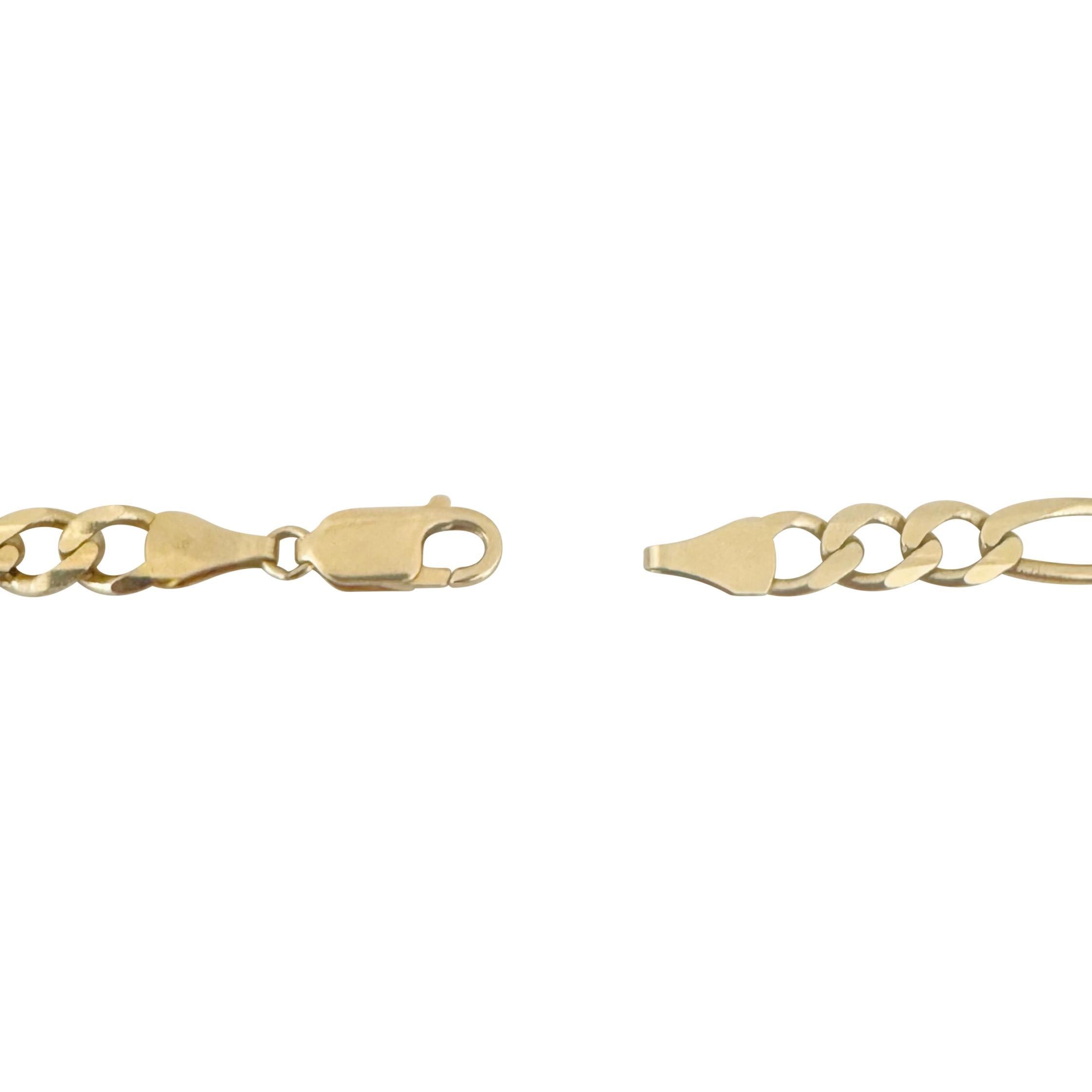 14k Gelbgold 22,5g massive Damen 6mm Figaro Gliederkette Halskette 18