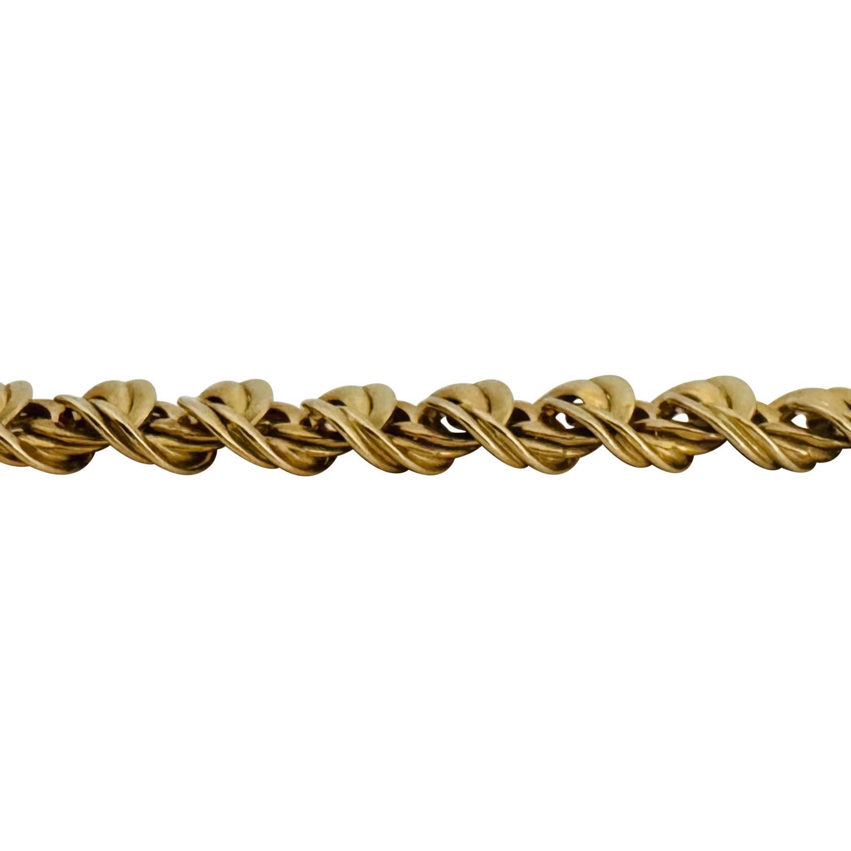 Bracciale a spirale in oro giallo 14k 22,7g da donna 13mm - Italia 7,5