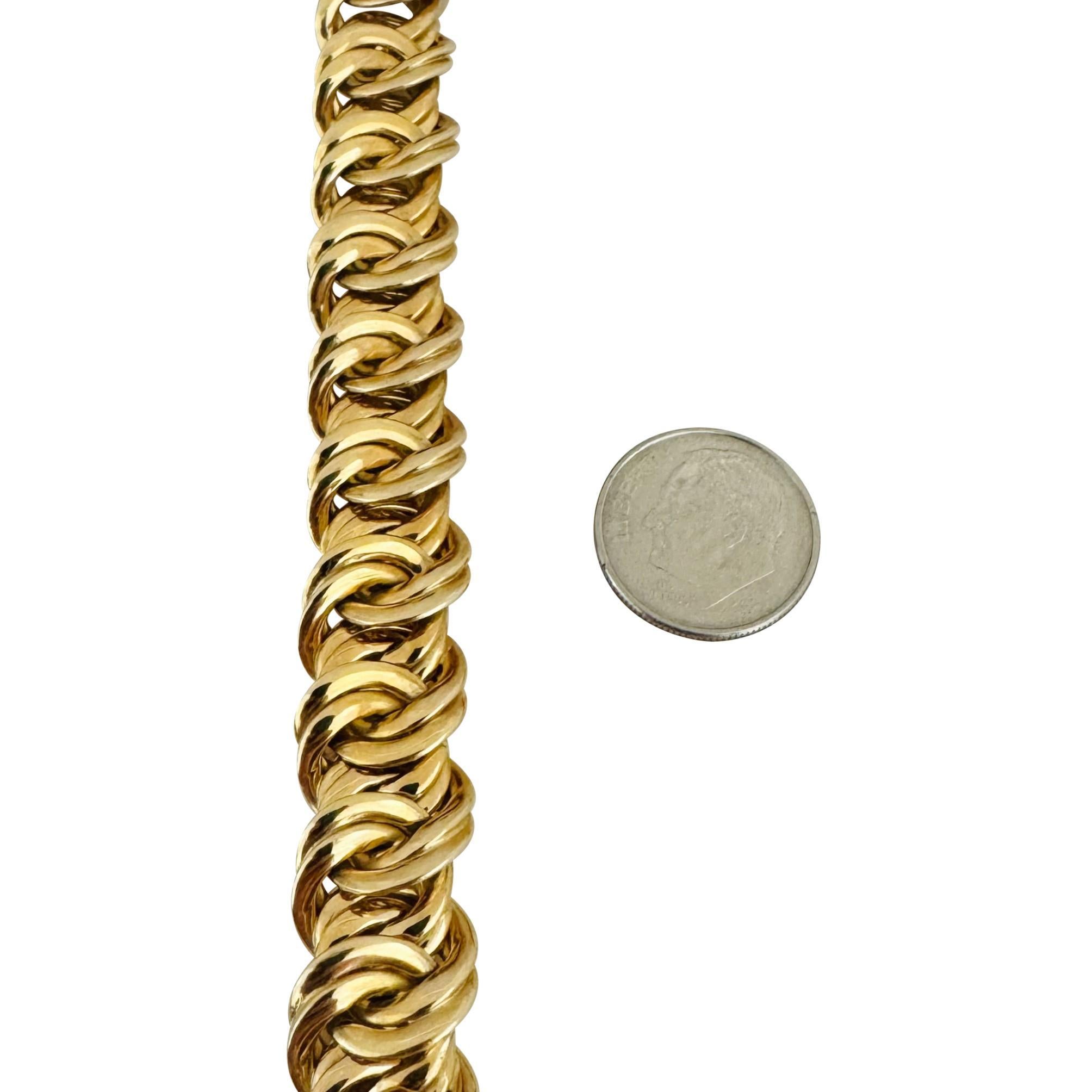 Donna Bracciale a spirale in oro giallo 14k 22,7g da donna 13mm - Italia 7,5