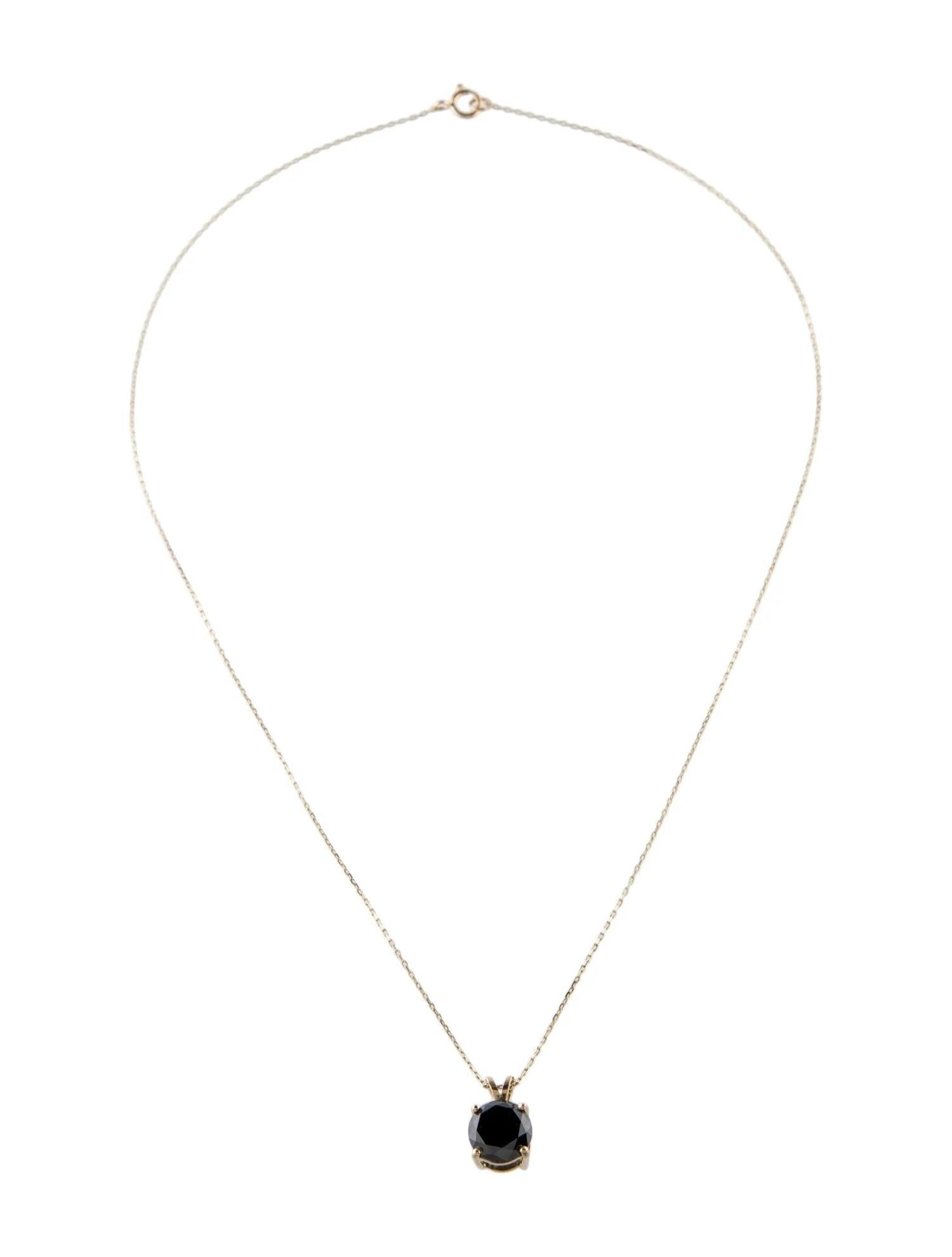 Artist 14K Yellow Gold 2.28ct Diamond Solitaire Pendant Necklace For Sale