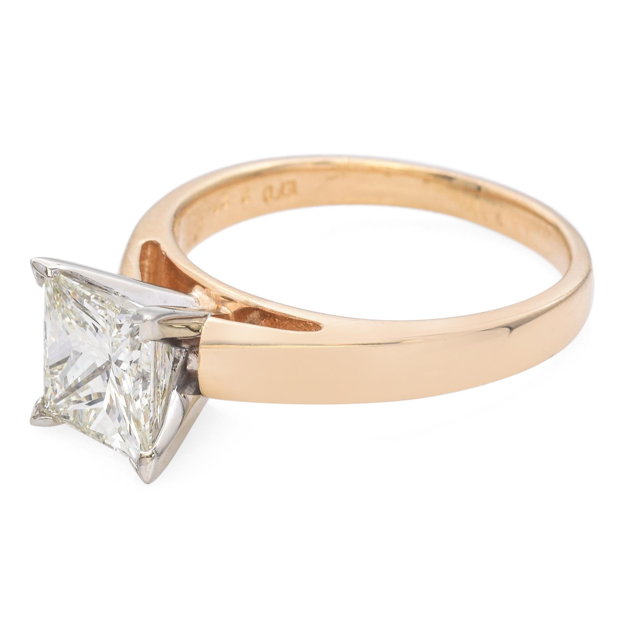 14k Yellow Gold 2.2ct K VVS2 Diamond Engagement Ring GIA Pour femmes en vente
