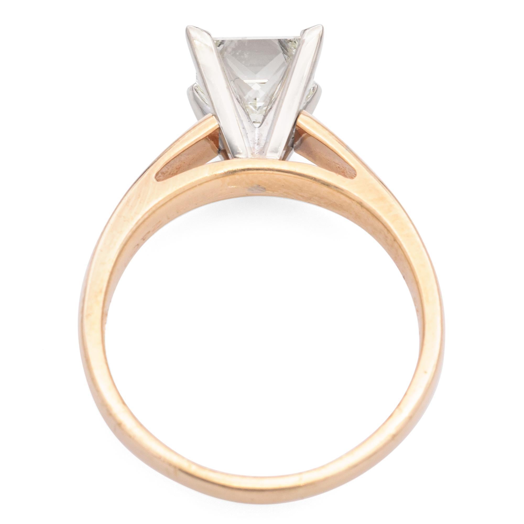 14k Yellow Gold 2.2ct K VVS2 Diamond Engagement Ring GIA en vente 1