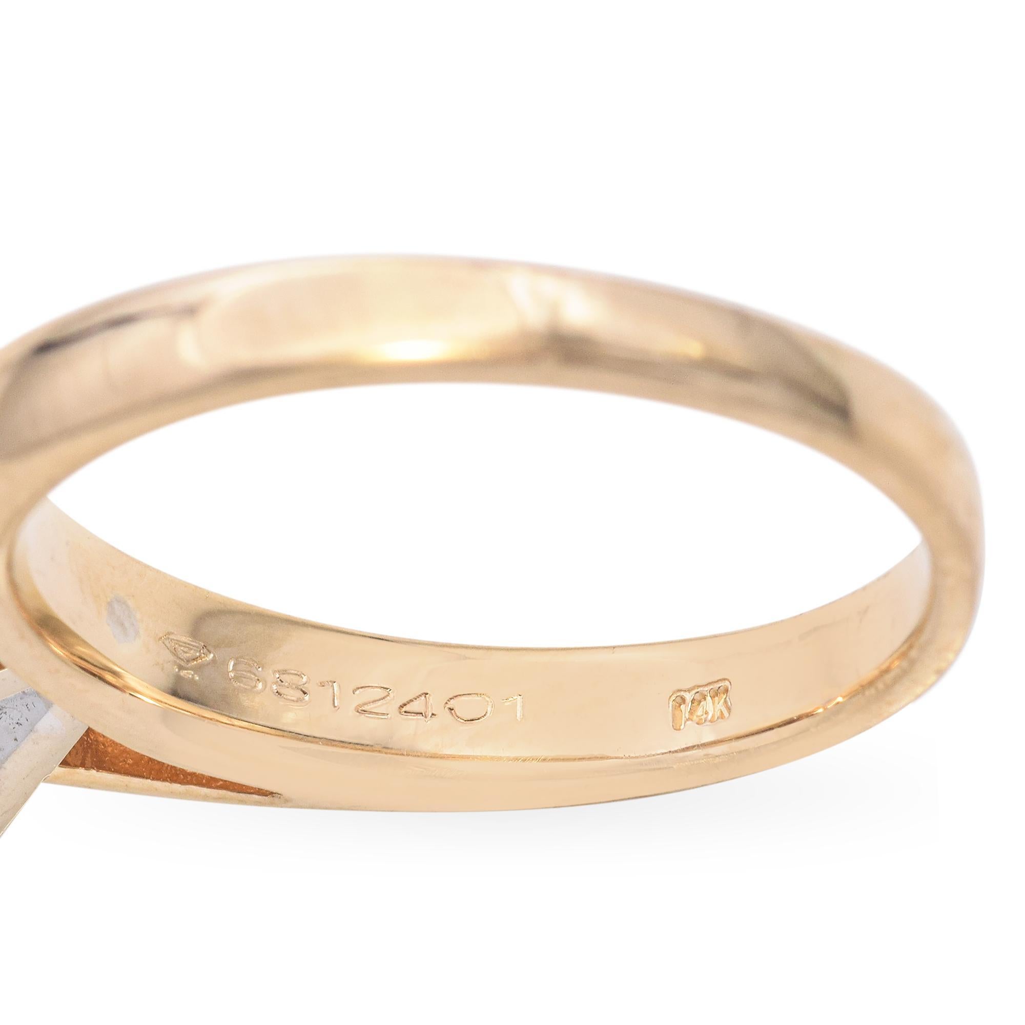 14k Yellow Gold 2.2ct K VVS2 Diamond Engagement Ring GIA en vente 4