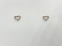 14K Yellow Gold .23 CTW Diamond Heart Studs