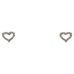 14K Yellow Gold .23 CTW Diamond Heart Studs